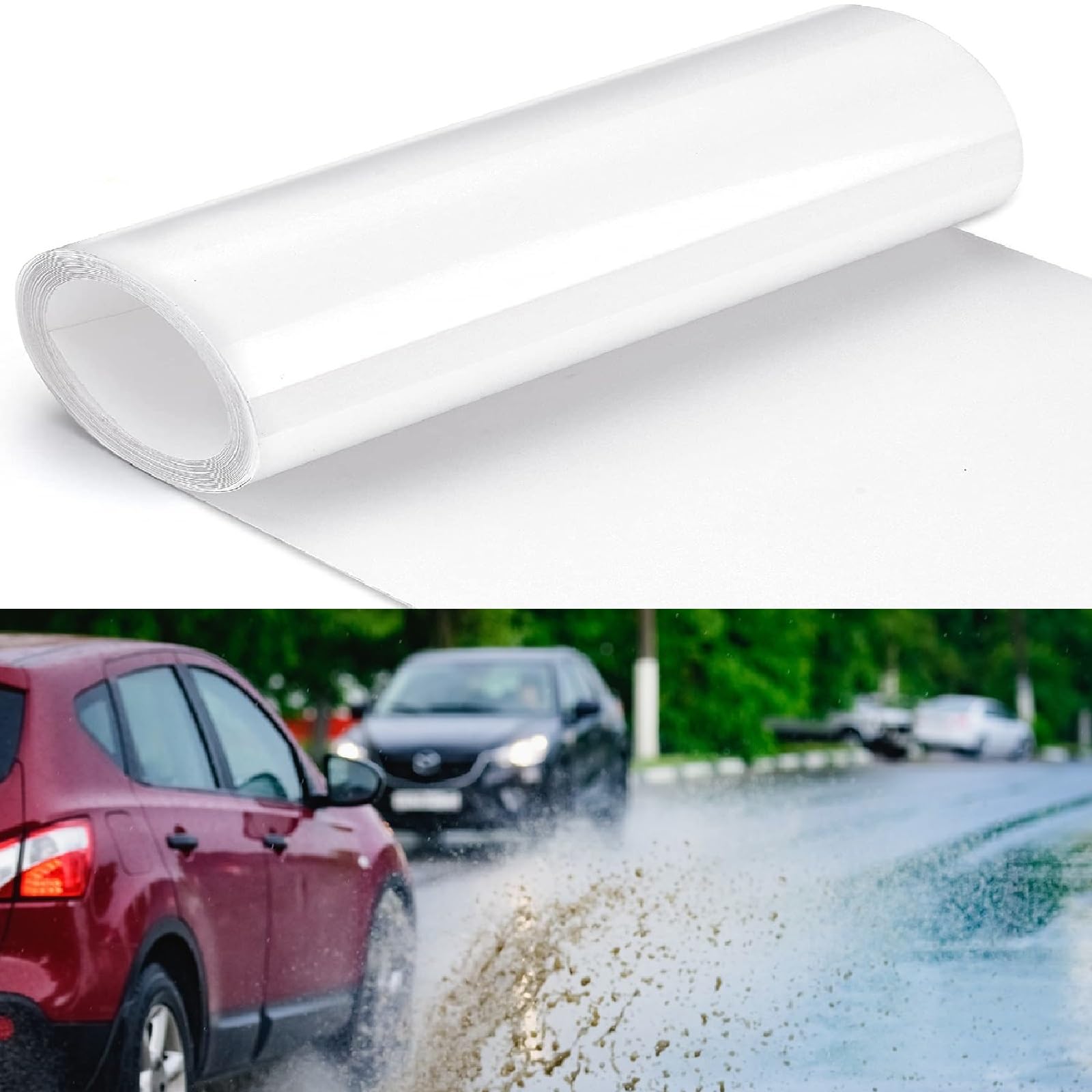 Auto Selbstklebende Lackschutz Folie,Transparent Autoschutzfolien,PVC Steinschlagfolien Schutzfolie,Autofolie 30cm*3m Lackschutzfolie Kratzern und Lackschäden für Auto Fahrrad Motorrad Angebot bei HelloDeals