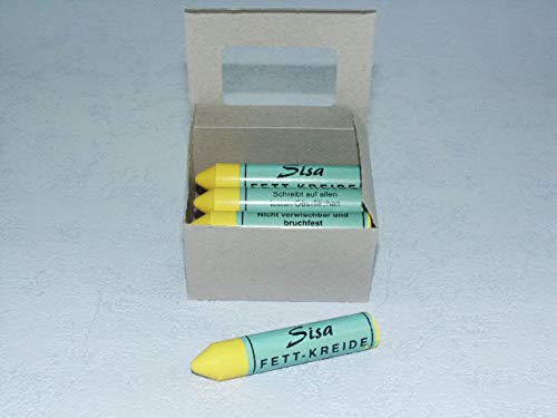 SISA Fett-Signierkreide gelb 12 Stück, Reifenkreide, Fettkreide 260200 Angebot bei HelloDeals