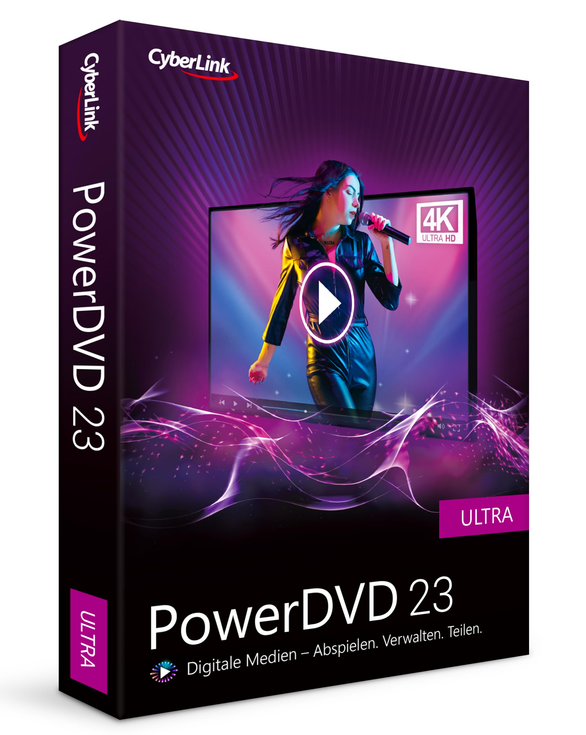CyberLink PowerDVD 23 Ultra Preisgekrönter Media Player für Blu-ray-/DVD-Disc und professionelle Medienwiedergabe und -verwaltung Wiedergabe praktisch aller Dateiformate Windows 10/11 [Box] Box Ultra (Win) Dauerlizenz Angebot bei HelloDeals