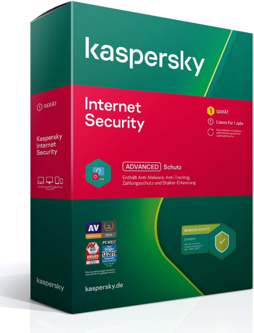 Kaspersky Internet Security 2022 | 1 Gerät | 1 Jahr | Limited Edition inkl. Android-Schutz | Windows/Mac/Android | Aktivierungscode in Standardverpackung Angebot bei HelloDeals