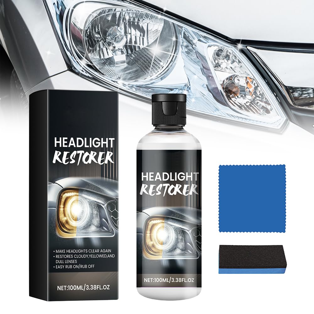 Generisch Scheinwerfer Aufbereitung Set, Scheinwerfer Polierset mit Schwamm Und Handtuch, Scheinwerfer Bedampfen Set Und PoliturReparaturwerkzeug für Gelbfärbung, Kratzen, Unschärfen (1Pcs) Angebot bei HelloDeals