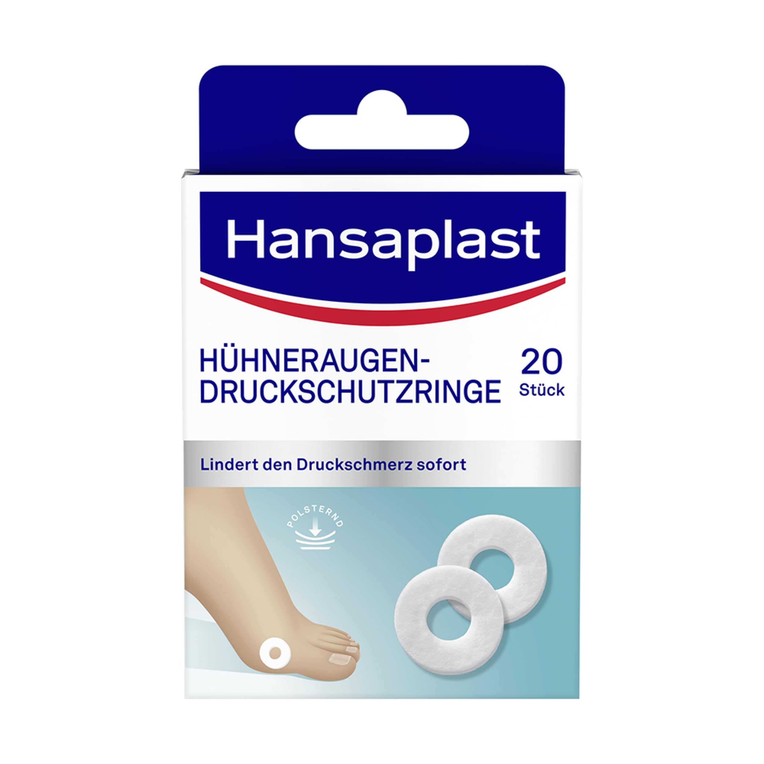 Hansaplast Hühneraugenringe (20 Stück), Hühneraugen Pflaster für sofortige Schmerzlinderung, hautfreundliches Fußpflaster schützt vor Druck durch Schuhe 20 Stück (1er Pack) Angebot bei HelloDeals