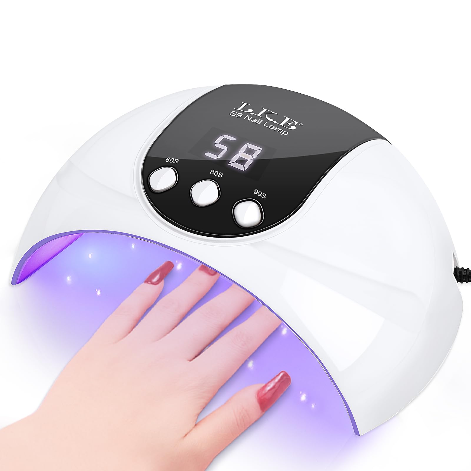 LKE UV Lampe für Gelnägel, 54W UV Lampe Nägel mit 3 Timer, LCD Display, Auto Sensor,Premium UV Lampe für Alle UV Gel Nagellack, Ideal für Anfänger und Profis,Festivalgeschenk (13 * 10-Weiß) 13*10-Weiß Angebot bei HelloDeals