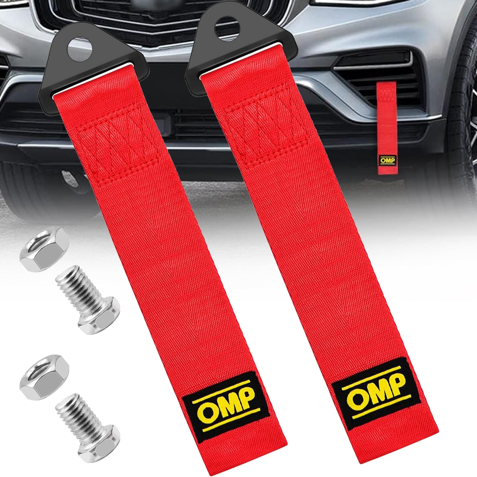 Benaton 2 Stück Abschleppseil für Rennwagen, Nylon Anhänger Abschleppseile, Stoßstangen Abschleppseile Abschleppschlaufe, Tow Strap Hook Tau Motorsport Rally Racing, Tragen 2 Tonnen Gewicht(Rot) Angebot bei HelloDeals