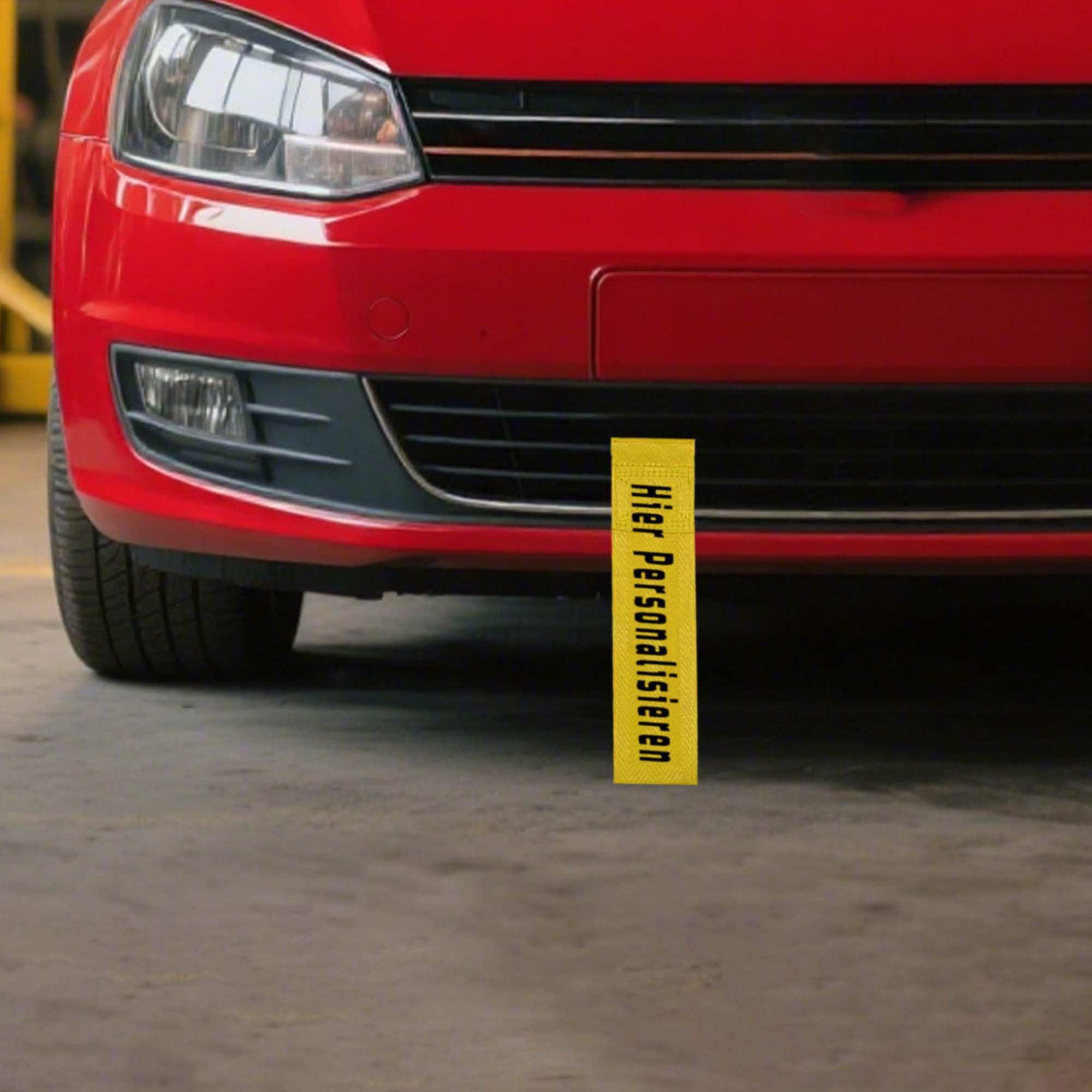 Individualisiertes Abschleppseil Auto & Abschleppgurt Dekorativ – Personalisiertes Abschleppband für Stoßstange, Fahrradanhänger & Kinderanhänger – Zierseil für Auto, Anhänger & Bike Taxi Gelb Angebot bei HelloDeals