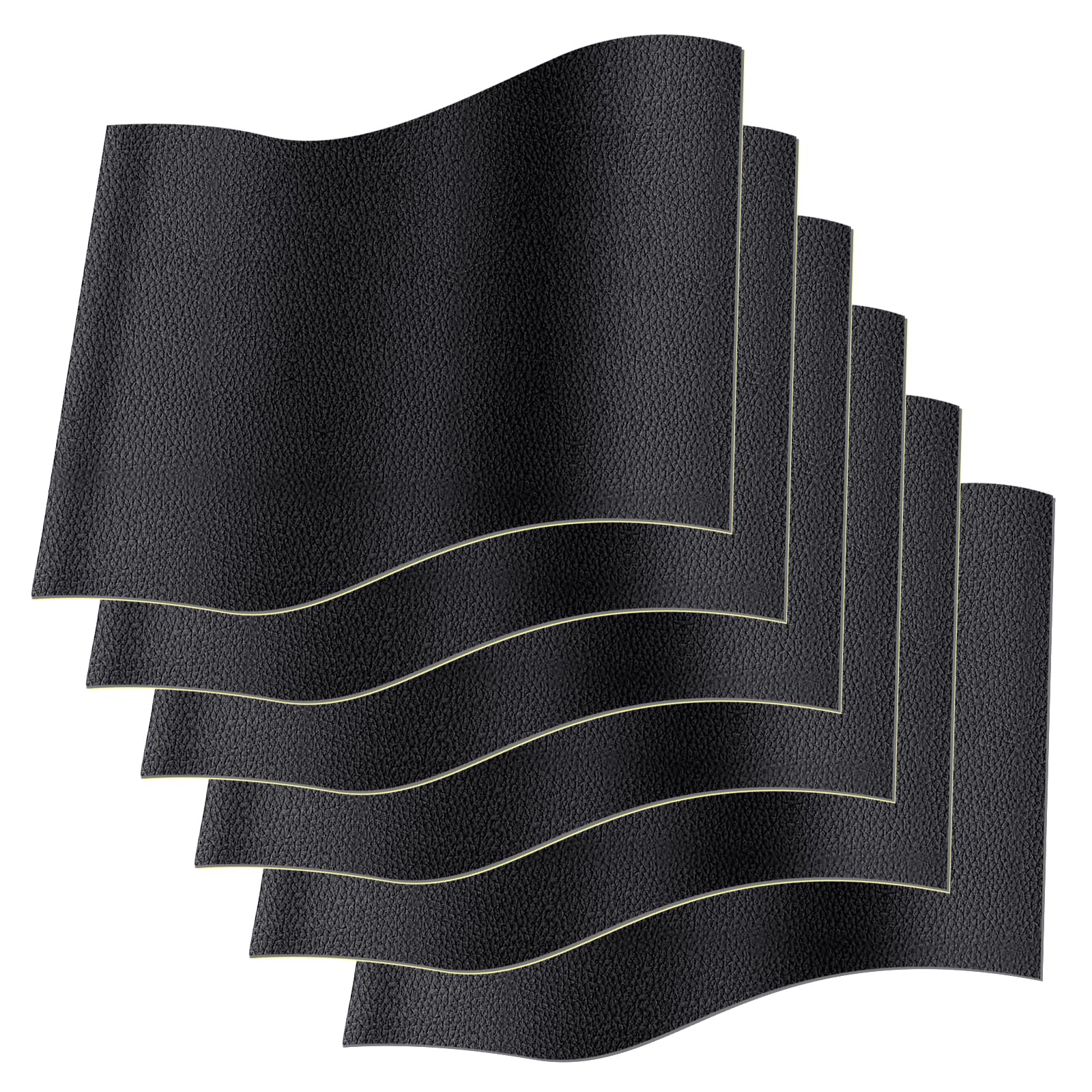 6 Stück Kunstleder Selbstklebend, Lederflicken Selbstklebend, Kratzfestes Kunstleder Reparaturset, Pvc Leder Selbstklebend, Leder Reparatur Set Schwarz für Sofa, Autositz, Möbel (20x30cm) Angebot bei HelloDeals