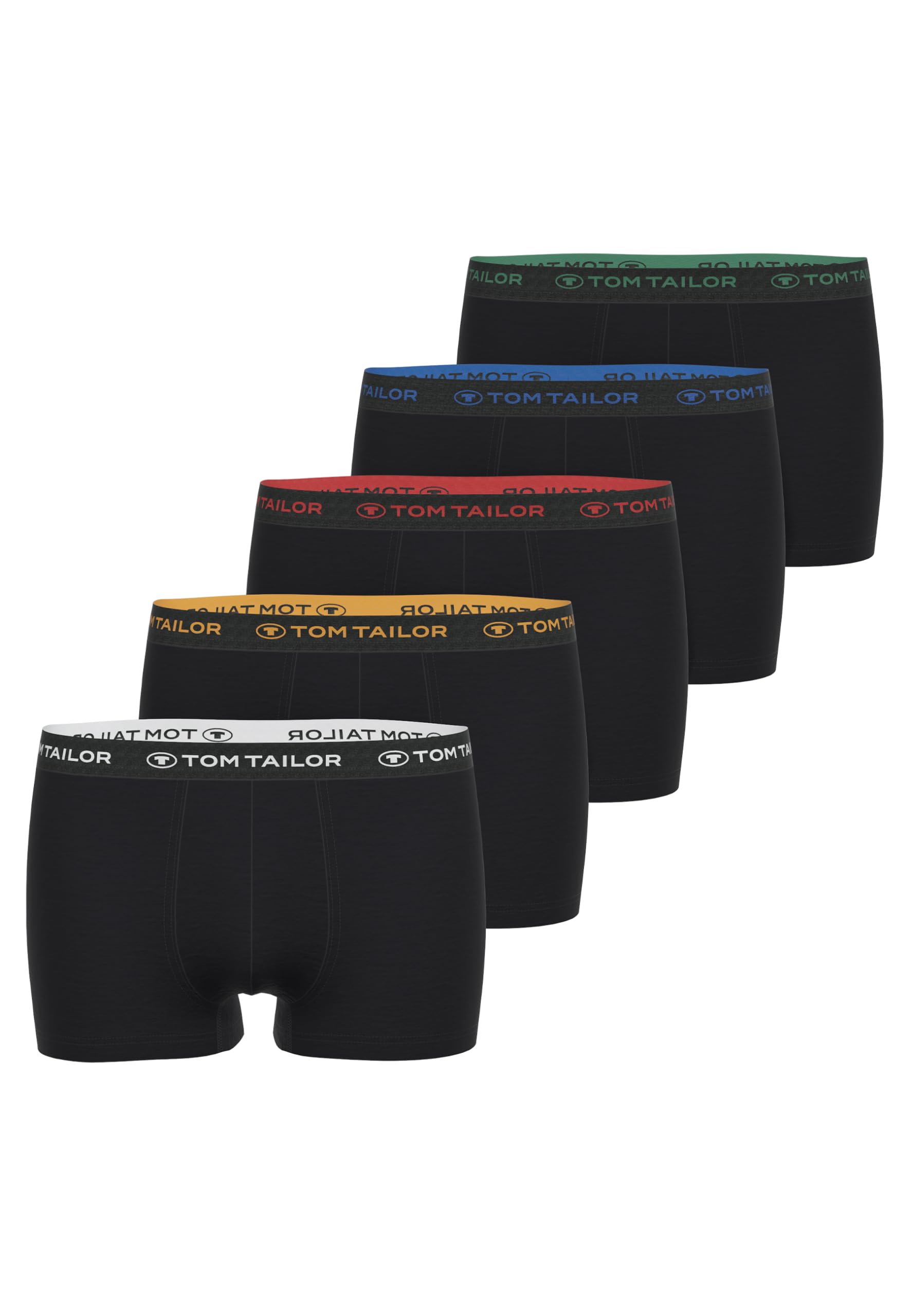TOM TAILOR Boxershorts Herren 5er Pack Unterhosen – Herrenunterwäsche Gr. S - 3XL 6 Schwarz-dunkel-multicolor Angebot bei HelloDeals