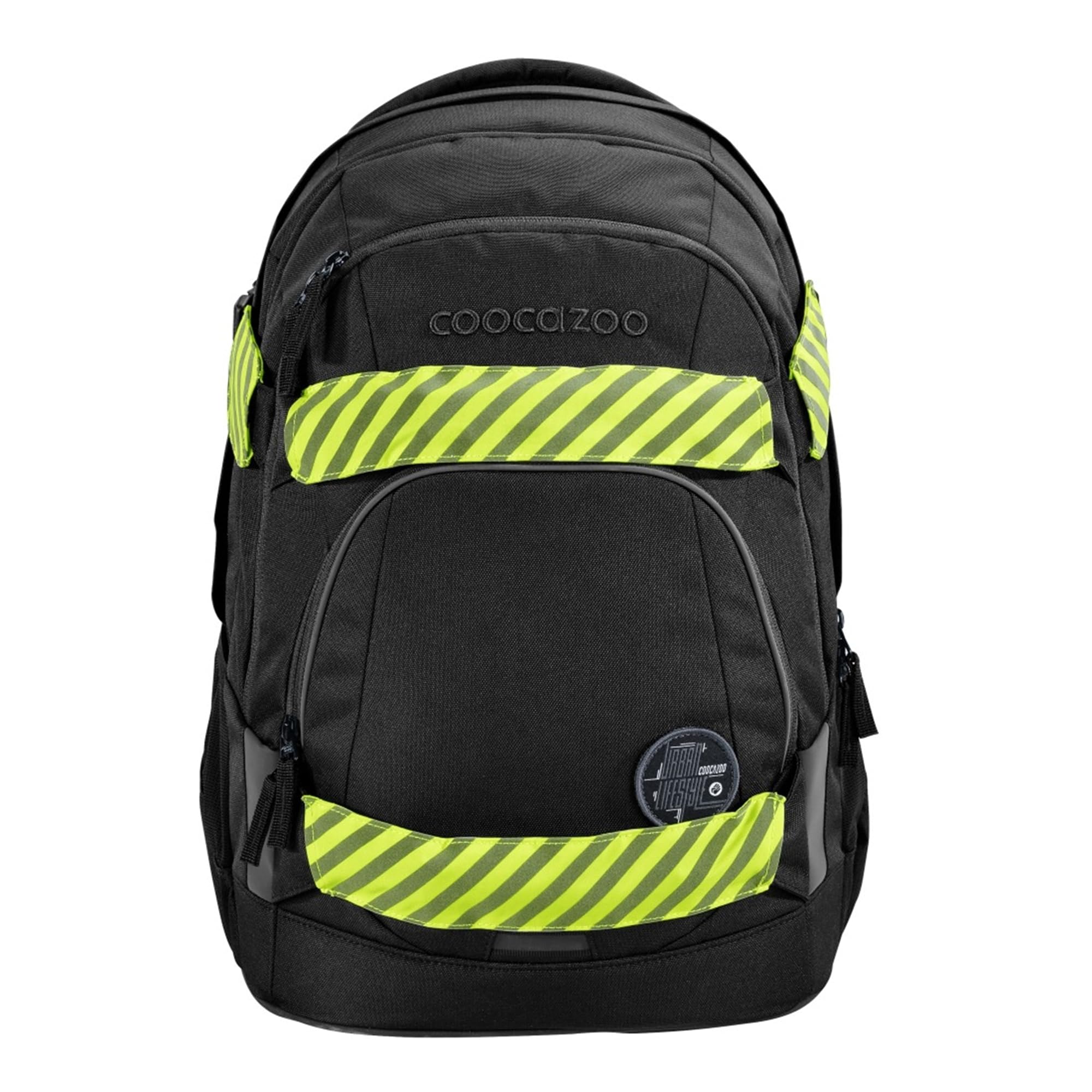 coocazoo Neon Pull-Over-Set, Yellow, gelb, Reflektorüberzug mit auffälligen Signalfarben für den Schulweg zur Schule, passend für coocazoo Mate, Joke & Porter, einfache Anbringung & mehr Sichtbarkeit Angebot bei HelloDeals