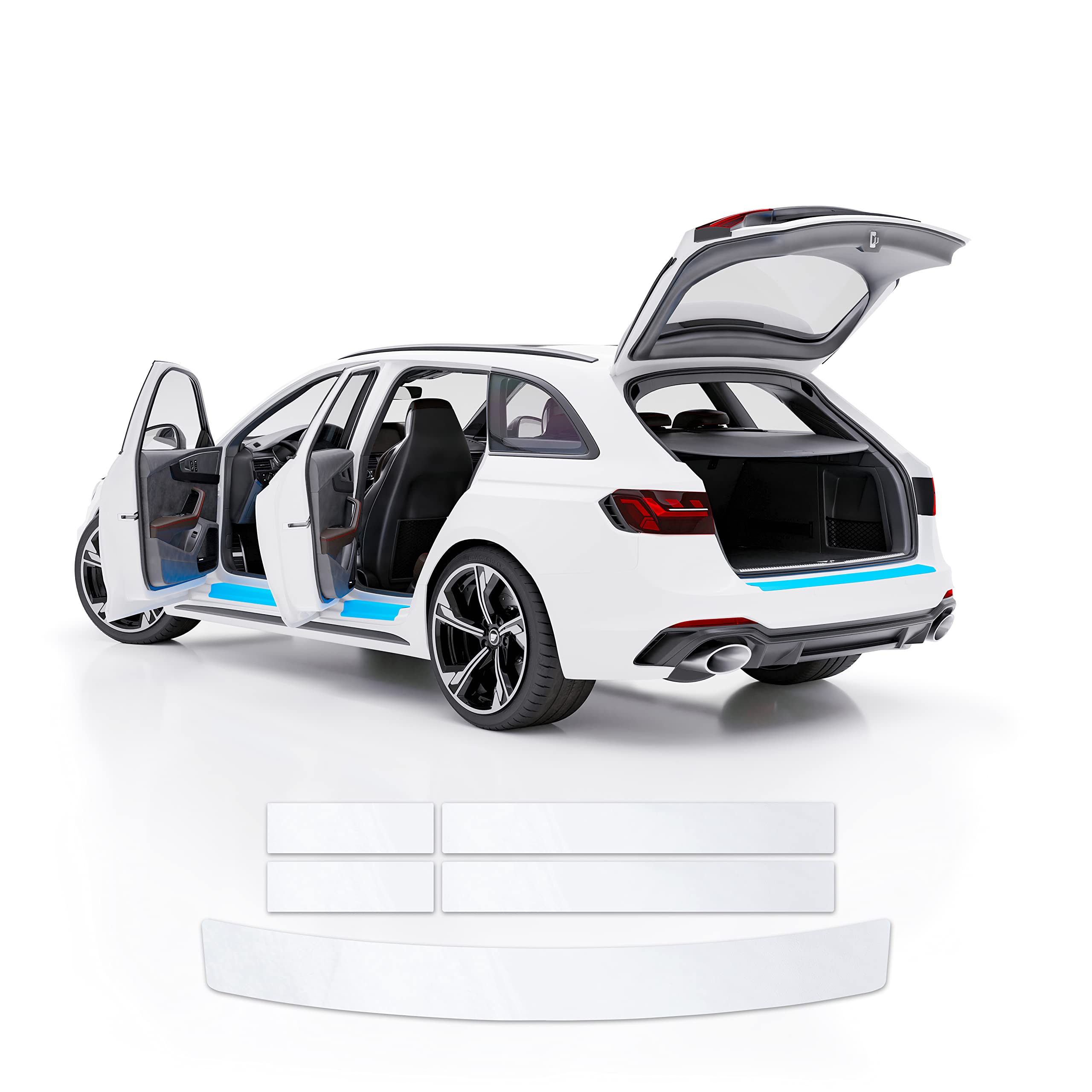 Blackshell® Basic Lackschutz Set kompatibel mit VW ID.3 | Typ E1 | Bj. ab 2020 (auch Facelift) Transparent - passgenauer Ladekantenschutz, Einstiegsleisten inkl. Profi Rakel Angebot bei HelloDeals