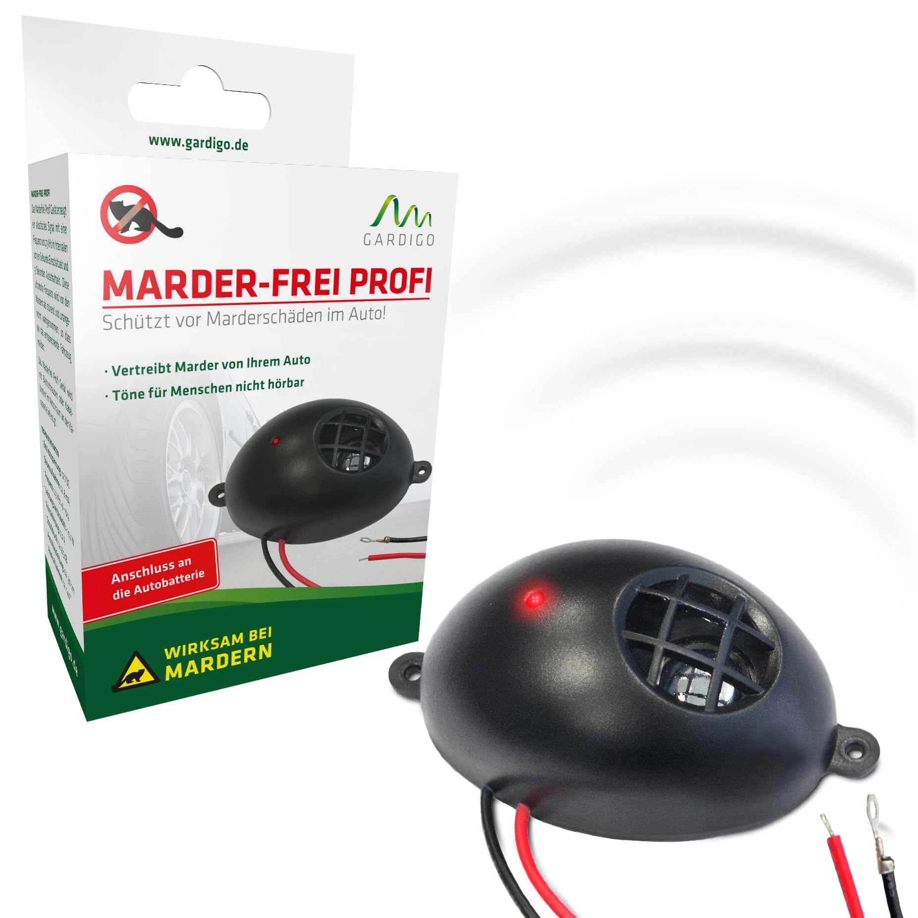 Gardigo Marderfrei Profi, Marderschreck, Marderabwehr Ultraschall, Powered by isotronic Angebot bei HelloDeals