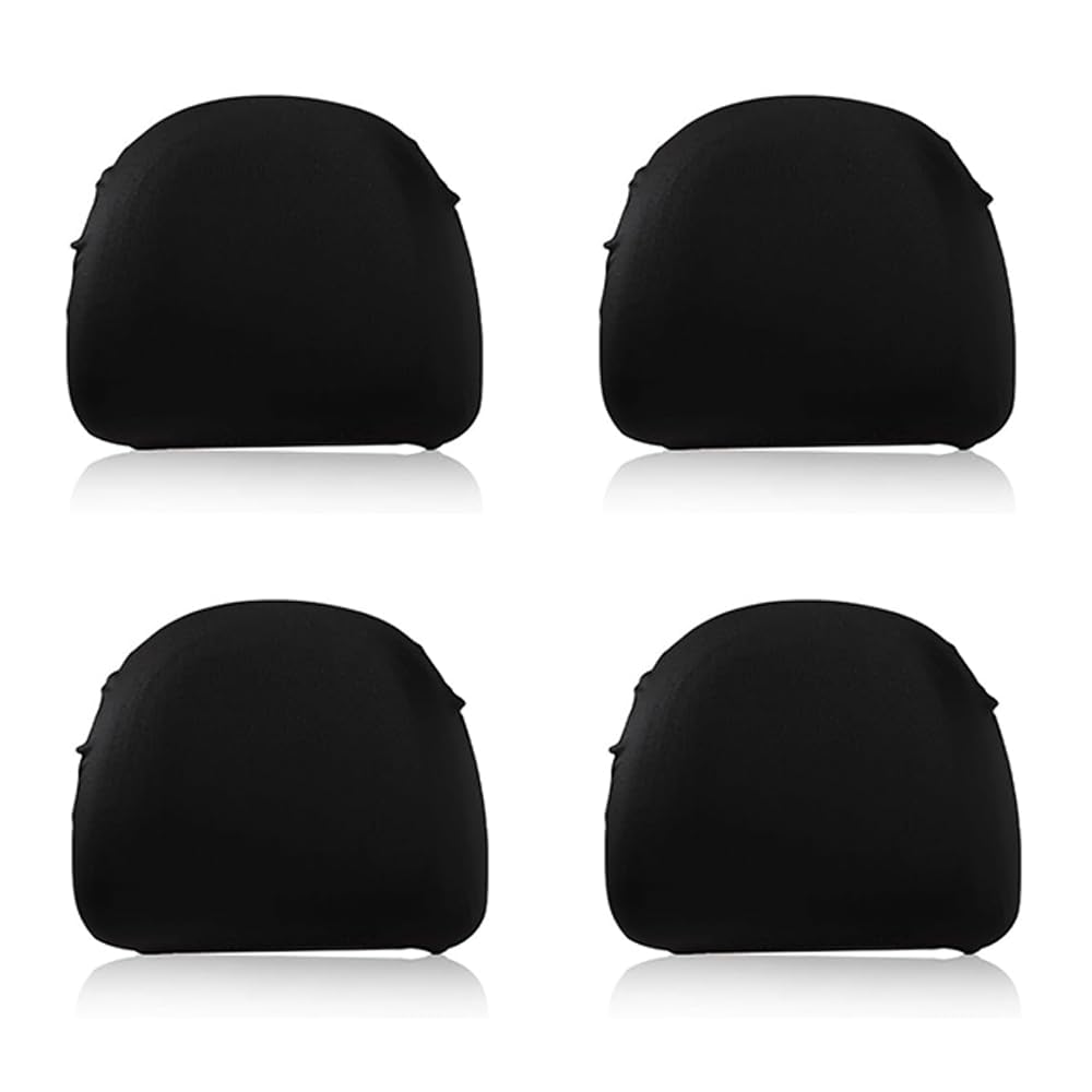 JAONLD Kopfstützenbezüge Auto 4er Set Universal Kopfstützenbezug Auto Elastische Kopfstützenschoner Atmungsaktiv und Flexibel Staubdicht und Waschbar Geeignet für LKW, Bus(Schwarz) Black Angebot bei HelloDeals