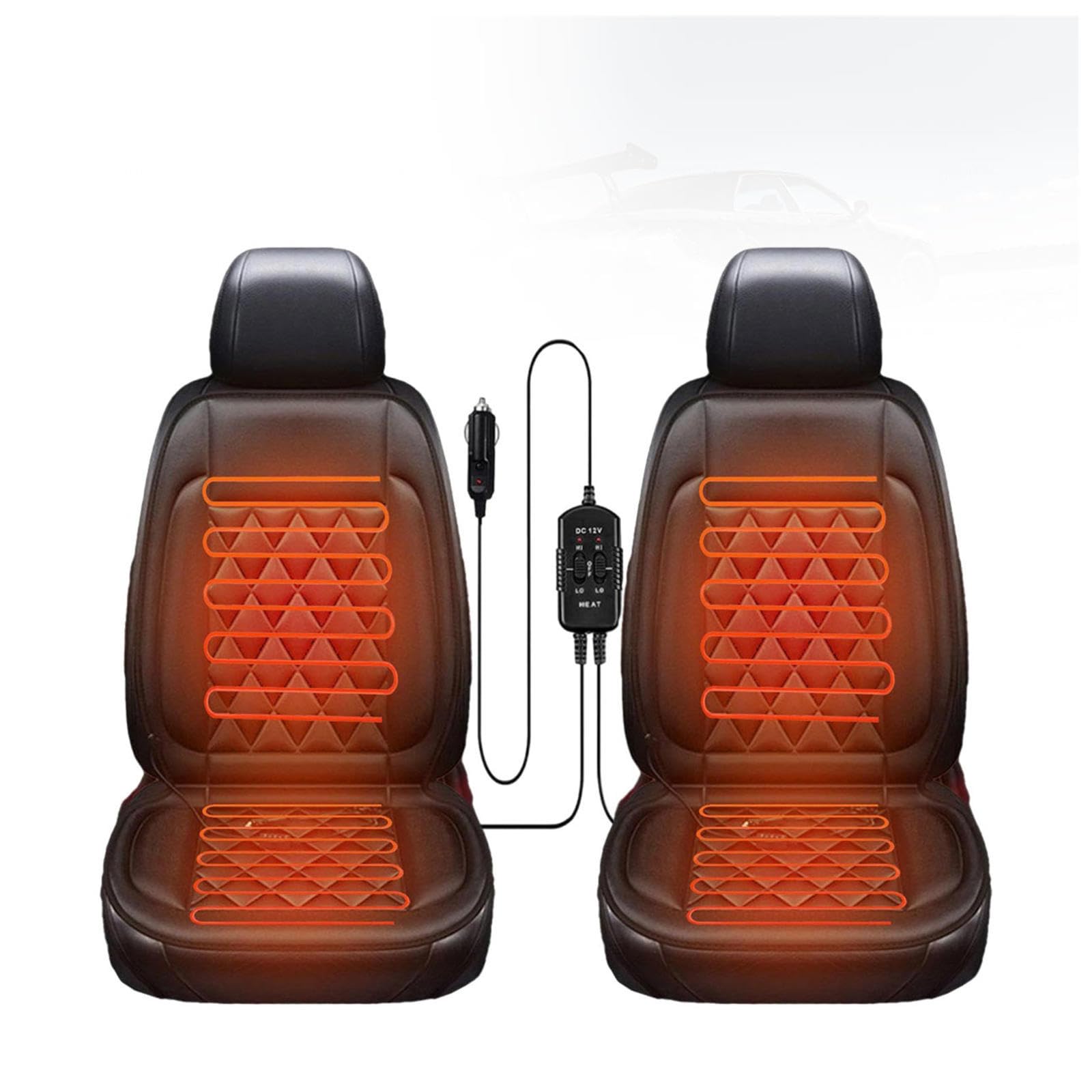 Wizvox Sitzmatte Auto, Winter Autositz Auflage Mit Voller Rückenlehne Autositzbezüge Passend für Die Meisten Autos Zweisitzer Angebot bei HelloDeals