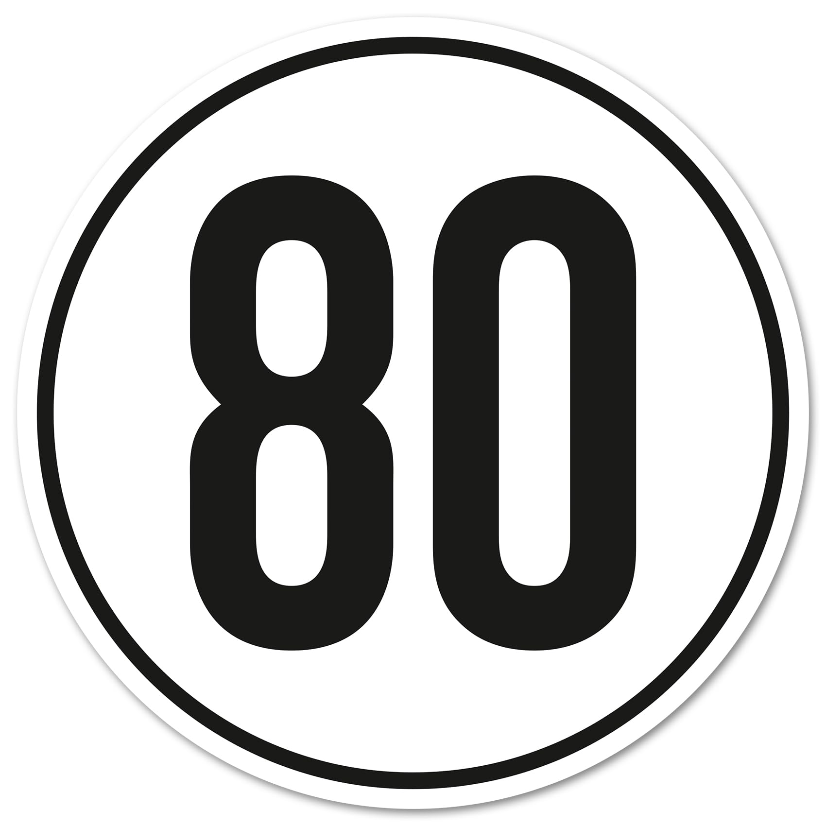 Finest Folia Geschwindigkeitsaufkleber nach DIN Norm gemäß StVZO für Auto Anhänger Wohnmobil Bus LKW Fahrzeug Aufkleber mit Geschwindigkeit Sticker wetterfest R237 (80 km/h, 1 Stück) 80 Km/H 1 Stück Angebot bei HelloDeals