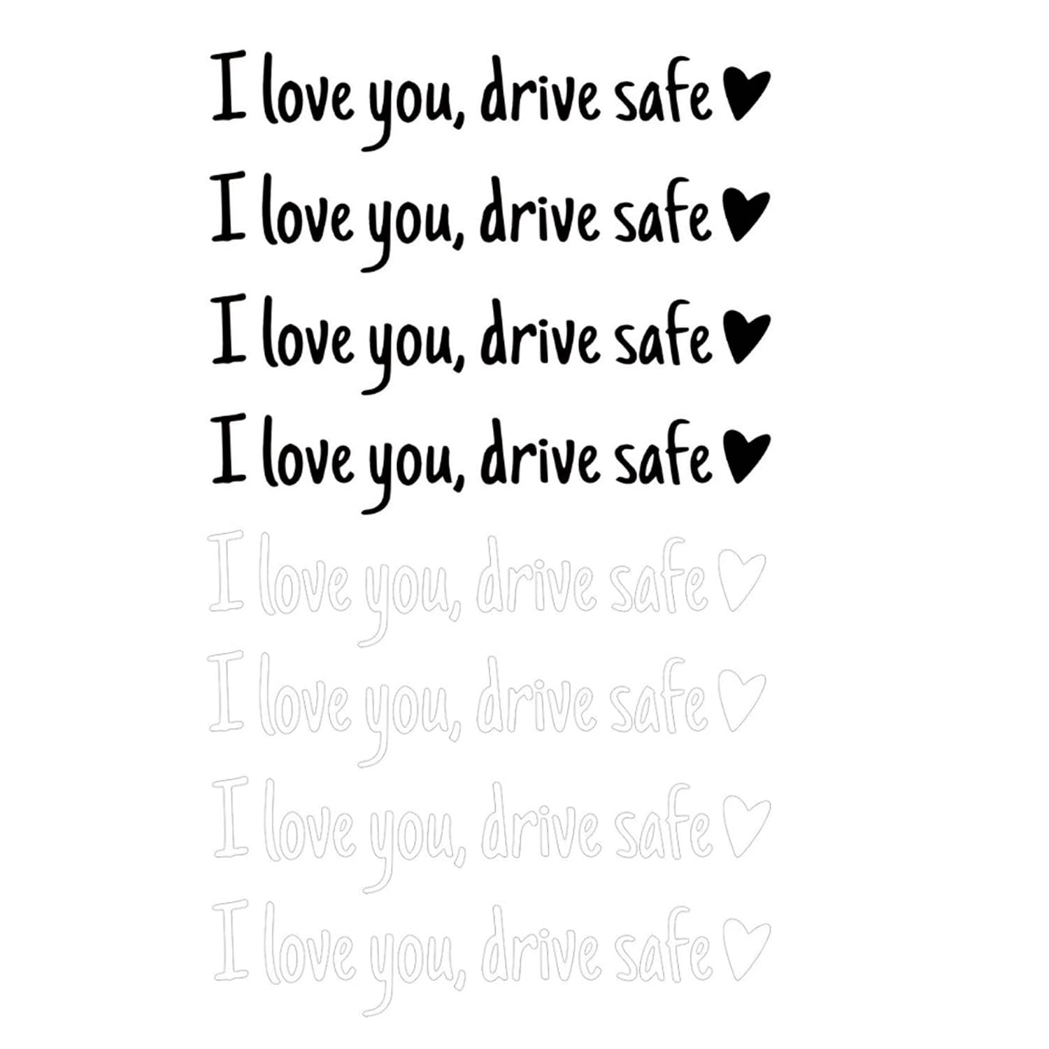 8PCS I Love You Drive Safe Aufkleber, I Love You Drive Safe Herz Aufkleber, Ich Liebe Dich Spiegel Aufkleber Spruch, Auto Aufkleber für Rückspiegel Autofenster Angebot bei HelloDeals