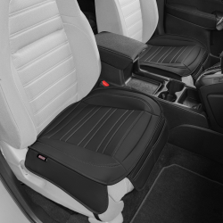 Motor Trend, Sitzbezüge für Autos, Trucks und SUVs, Kunstleder, 2er-Pack Schwarze gepolsterte Sitzbezüge mit Aufbewahrungstaschen, Premium-Sitzbezug für den Fahrzeuginnenraum Schwarze Vordersitze 2 x Front Seat Covers Angebot bei HelloDeals