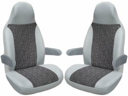 BREMER SITZBEZÜGE Maß Piloten Schonbezüge Sitzbezüge kompatibel mit Wohnmobil Camper Ducato Fahrer & Beifahrer 823 Schonbezug Set in Grau 823 Grau Angebot bei HelloDeals