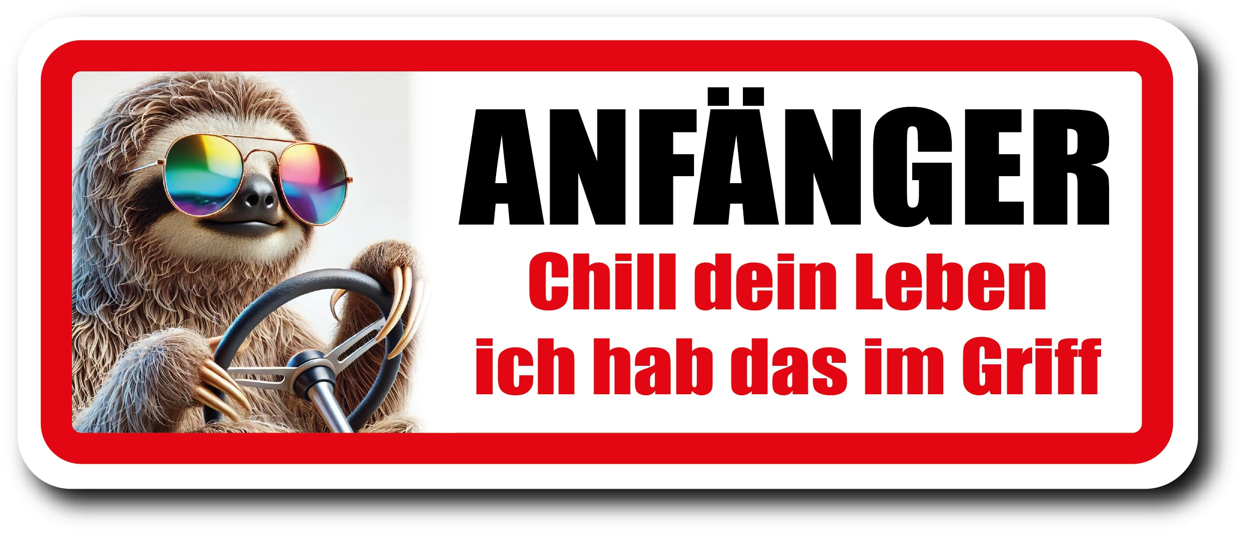 Fahranfänger Magnet Schild (20 x 8 cm) – Lustiges Auto-Magnetschild mit Spruch & witzigem Motiv – Alternative zu Aufkleber – Geschenk zum Führerschein (Jungs) Angebot bei HelloDeals