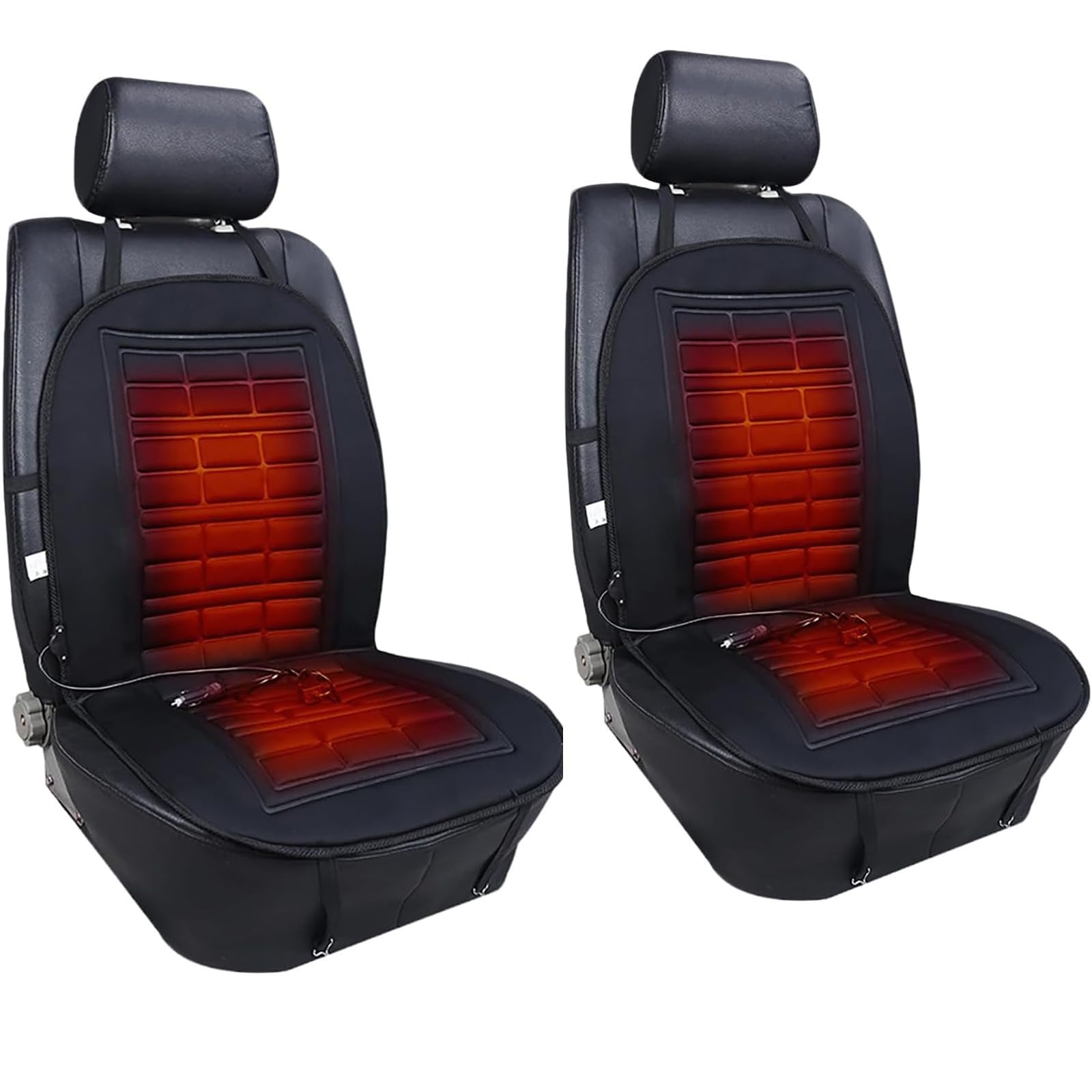 Generisch Auto Sitz Auflage, 2 Stück Winter Sitzpolster Auto Universelles Autositzauflag Vordersitz Sitzkissen Car Erwachsene LKW,SUV Black Angebot bei HelloDeals