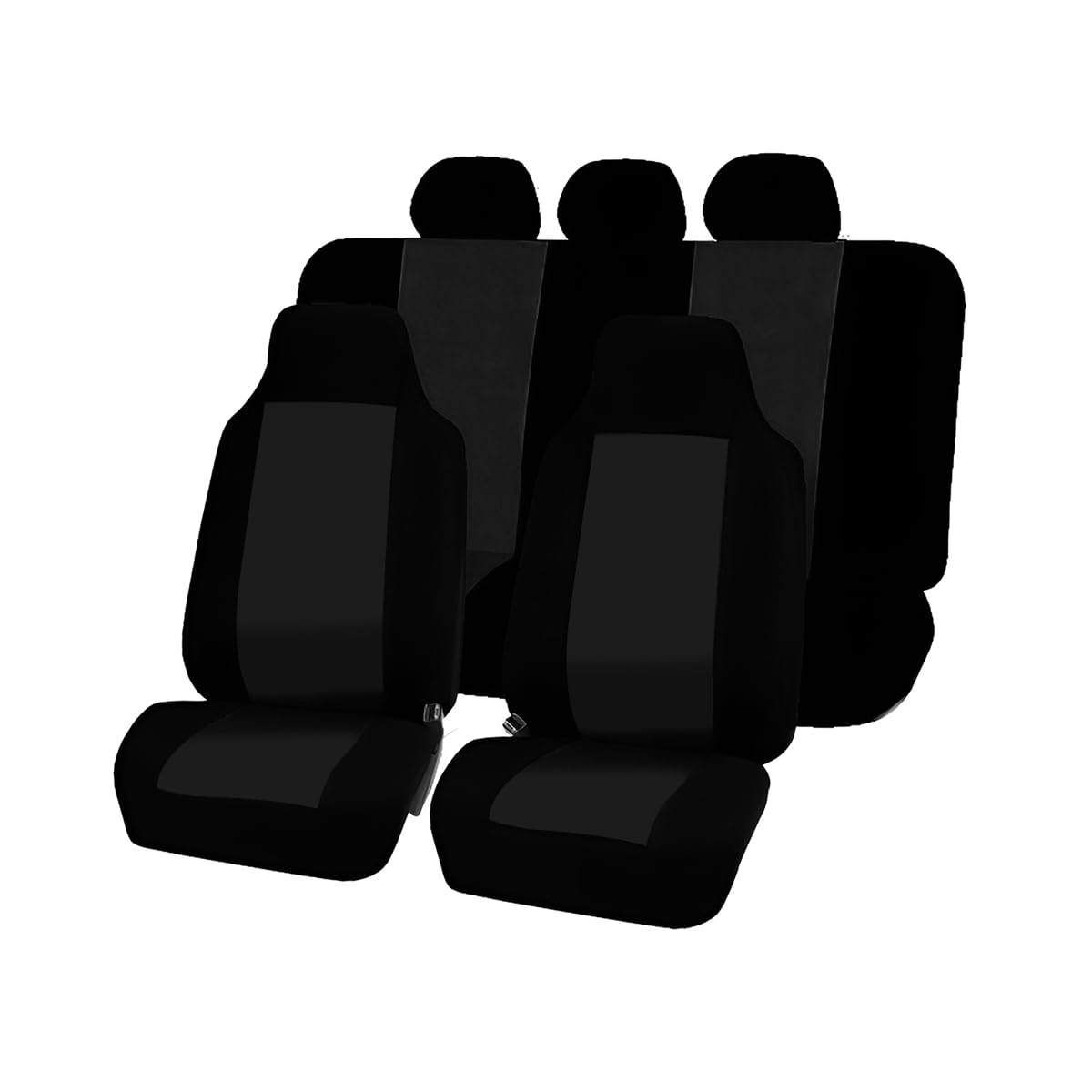 CGEAMDY 7 Stück Autositzbezüge Kompletter Satz, Klassisch Autositzbezüge Sitzschoner Auto Schonbezug Autositz, Ideale Passform & Perfekter Schutz Für Autositze(Schwarz) Schwarz7 Angebot bei HelloDeals