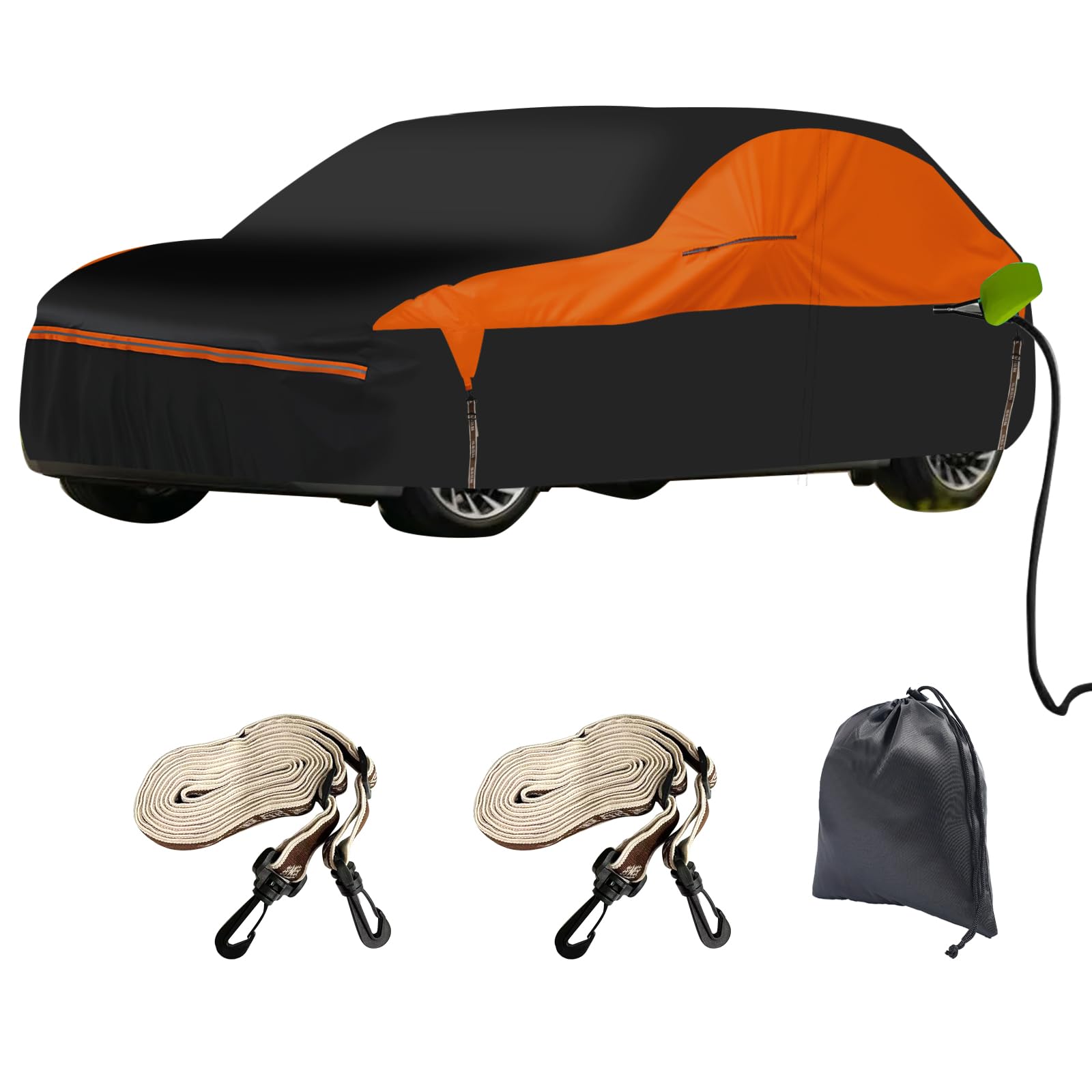 Vollgarage für VW ID.4 2021–2025, 6-lagige Outdoor Autoabdeckung mit Baumwolle, wasserdicht, Regen, Schnee, UV, Staub, Allwetter, atmungsaktiv Hagelschutz für VW ID.4 2021-2025 Angebot bei HelloDeals