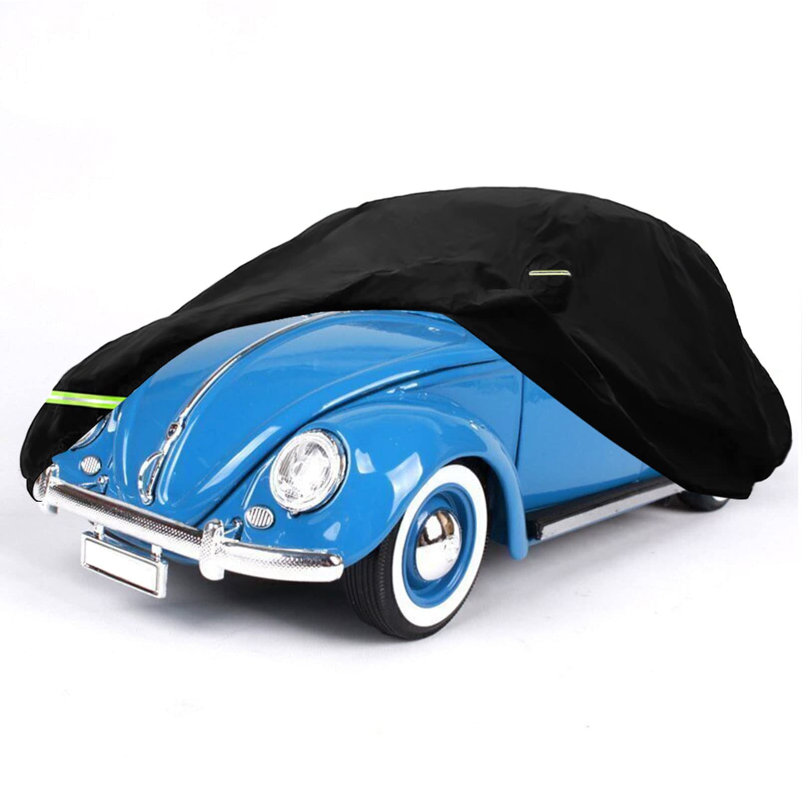 Vollgarage Autoabdeckung Kompatibel mit VW Beetle 1960-1980, Autoabdeckung für Drinnen und Draußen mit Reißverschlusstür und Winddichtem Riemen für Allwetter Kompatibel mit VW Beetle 1960-1980 Schwarz Angebot bei HelloDeals