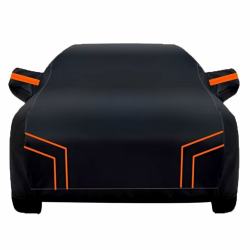 Auto abdeckplane wasserdicht für Audi 100 1970-1994,Autoabdeckung für Den Außenbereich Staubdicht Regenfest Atmungsaktiv Anti-Uv Auto Abdeckplane（orange Black） für audi 100 1970-1994 black orange Angebot bei HelloDeals