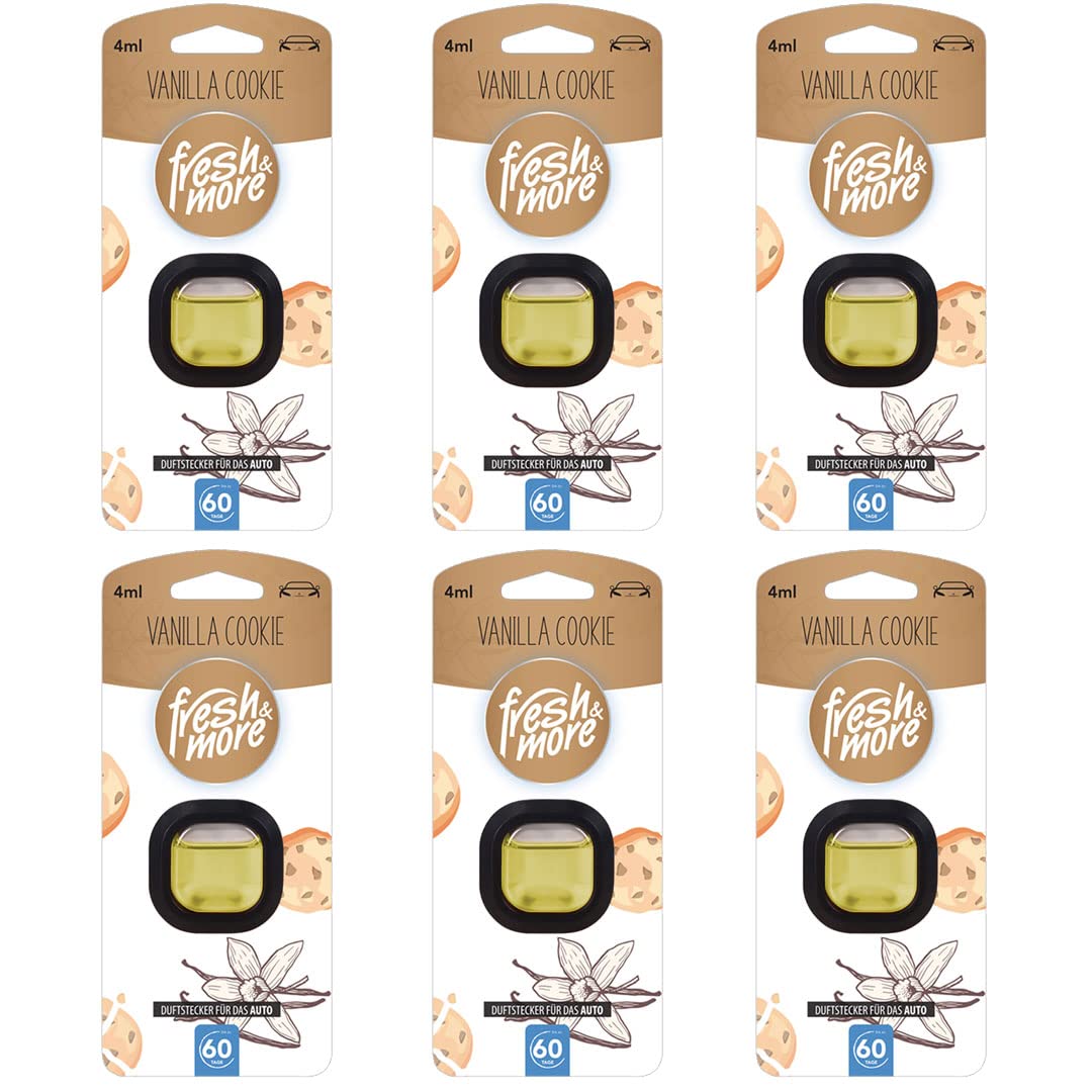 Fresh & More Auto-Lufterfrischer Clips Vanilla Cookie - (6er Pack) 4ml Angebot bei HelloDeals