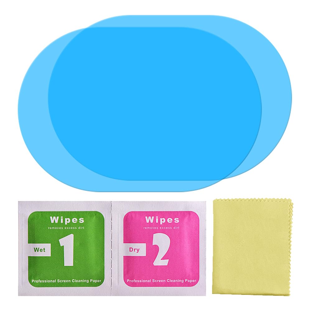 2 Stücke Rückspiegel Regenschutzfolie Auto Regengeschützte Auto Rückspiegel Wasserdichte Folie Wasserdichte Spiegelfolie für Auto Spiegel und Seiten Fenster Angebot bei HelloDeals