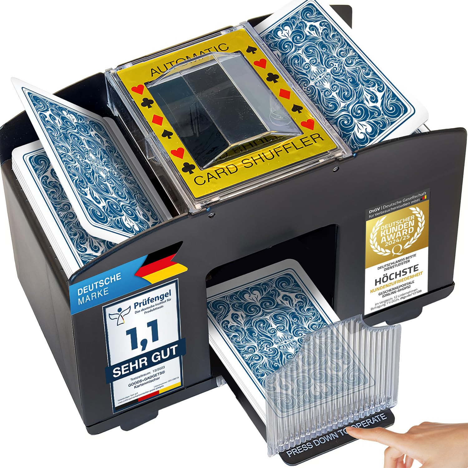 Nexos Trading Poker Starter-Set Pokerset mit 200 Chips in Geschenk-Box aus Metall inkl. Spielmatte 2 Decks Pokerkarten Dealer Button Small Blind Big Blind Chiptray Angebot bei HelloDeals