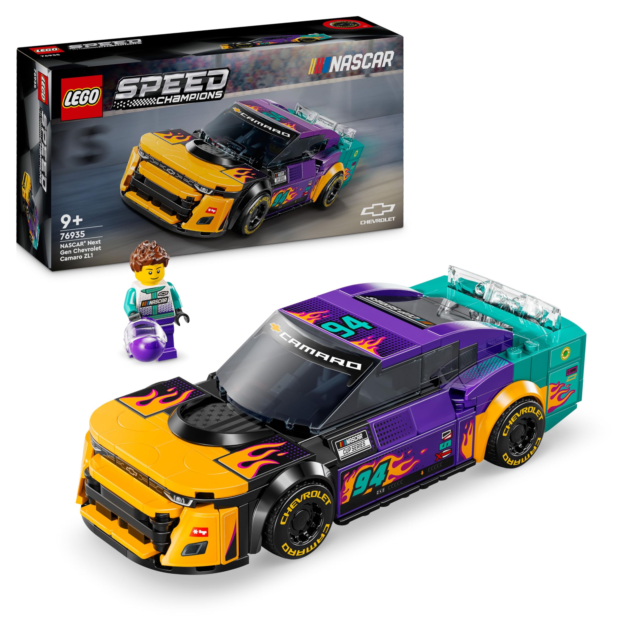 LEGO Speed Champions NASCAR Next Gen Chevrolet Camaro ZL1 Spielzeugauto; BAU- und Spielset mit Rennauto; Geschenk für Jungen und Mädchen ab 9 Jahren 76935 Angebot bei HelloDeals