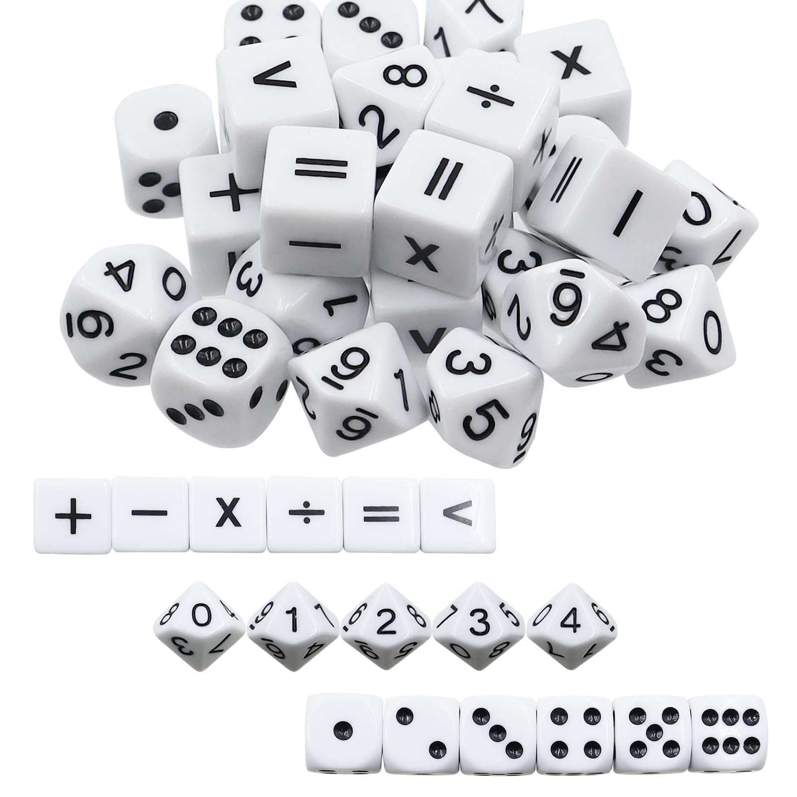 30 Stück Unterrichtswürfel 16mm Acryl Rechenwürfel Mathe Würfel Set 10 Mathe Operationswürfel 10 Punktwürfel und 10 Zahlenwürfel für Kinder Unterrichtsmaterial Würfelspiele Angebot bei HelloDeals