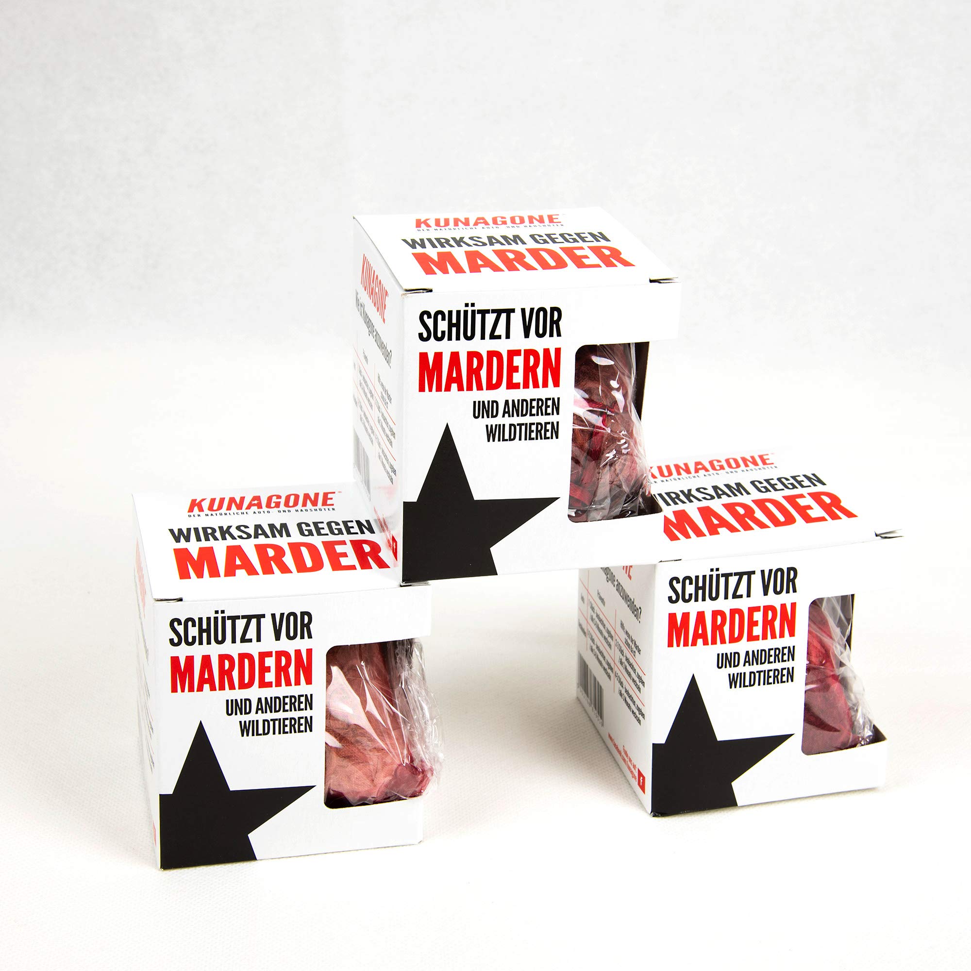 AROBA 3X Kunagone natürlicher Schutz gegen Marder & Wildtiere Marderabwehr Marderschutz Marder Stop Schreck für Auto, Motorrad, Motorraum, Dachboden, Keller, Haus, Carport Naturprodukt 3er Pack Angebot bei HelloDeals