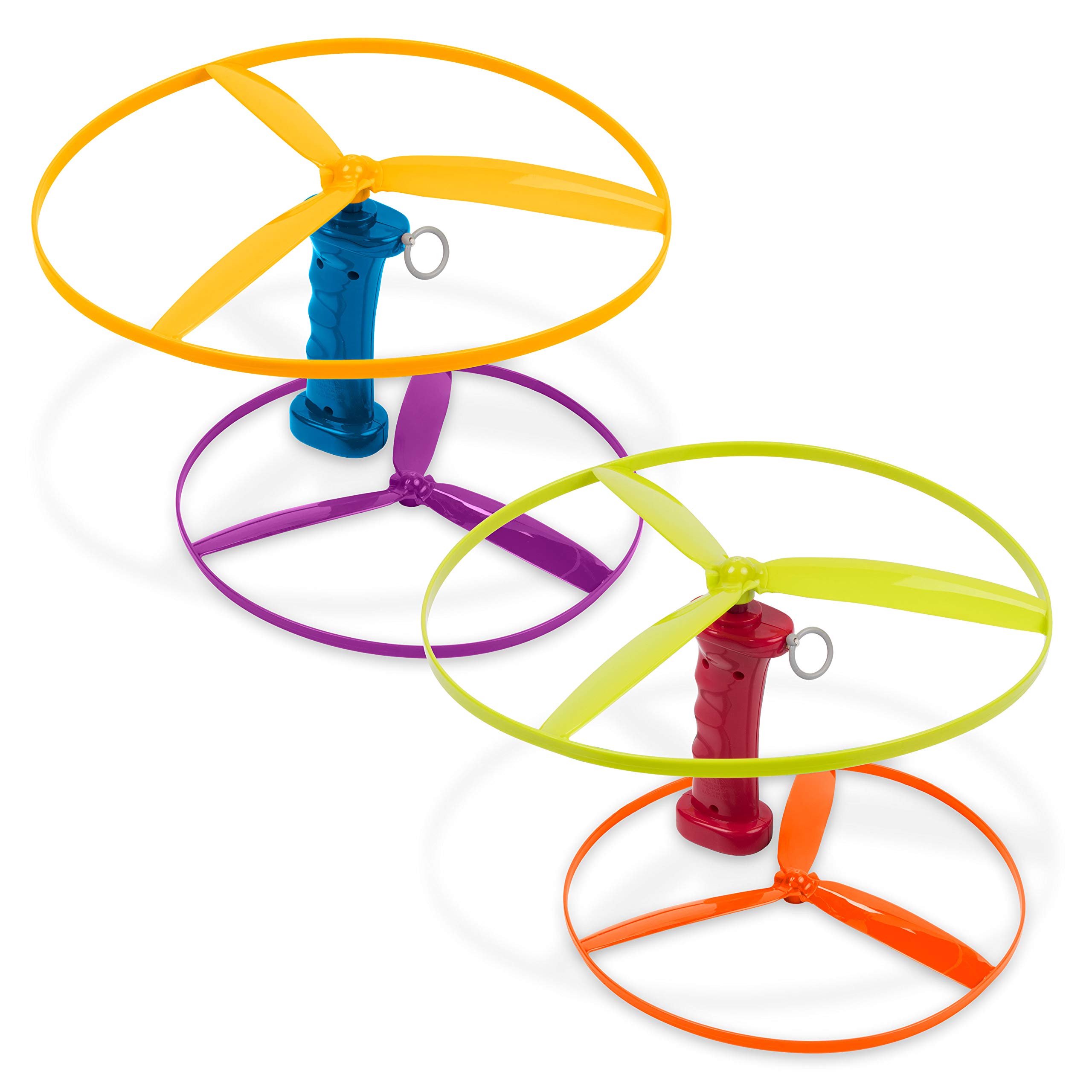 Battat Propellerspiel mit 2 Griffen und 4 Propeller – 30 cm und 20 cm Durchmesser – Motorikspielzeug Flugspiel, Spielzeug für Kinder ab 3 Jahren, Gelb, Orange, Blau, Grün, Rot, Violett 36 Angebot bei HelloDeals