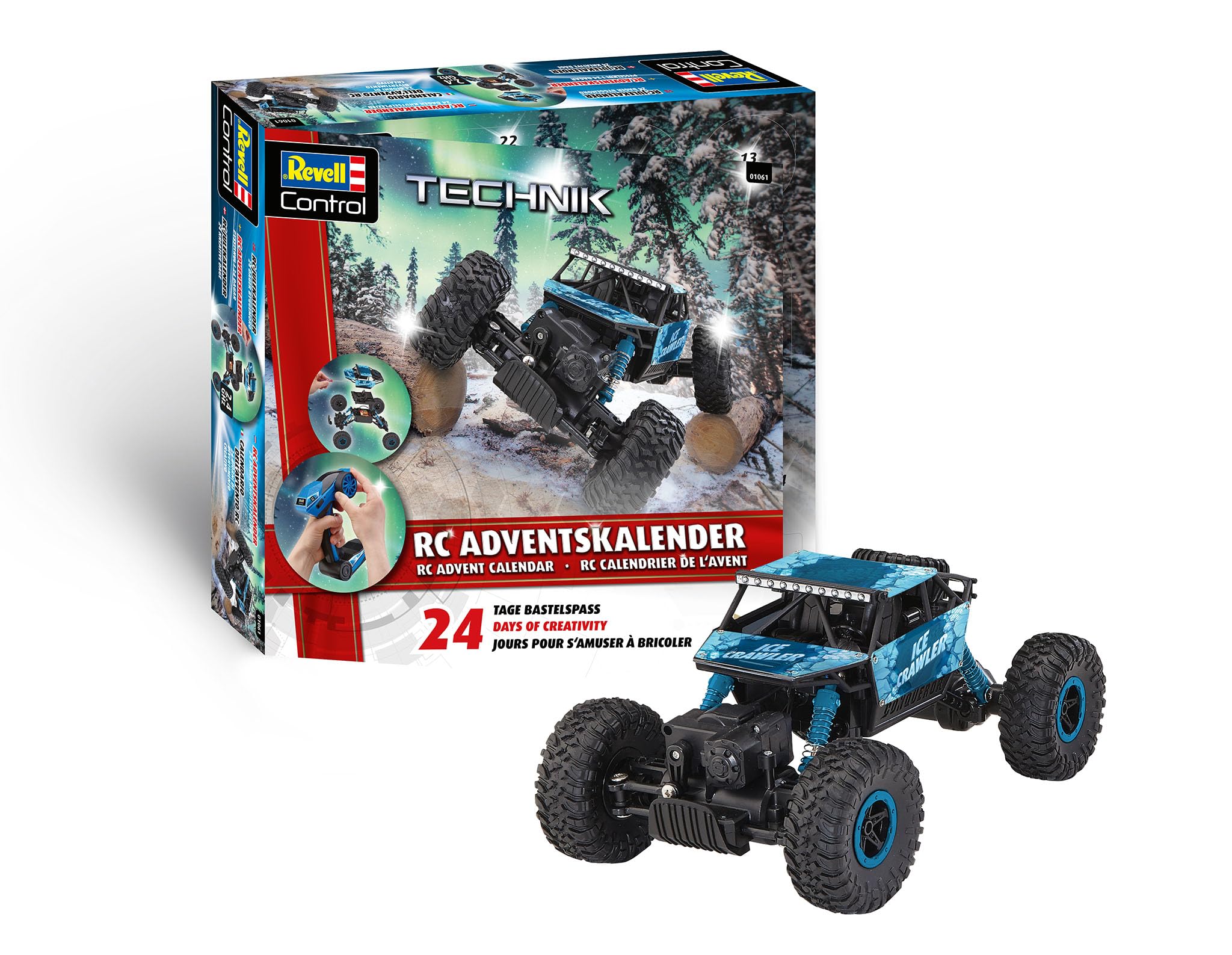 Revell Advent Calendar RC Crawler I Remote Controlled Advent Calendar for Craftsmen I for Boys, Girls & Adults I Gift for Christmas I From 10 Years Angebot bei HelloDeals