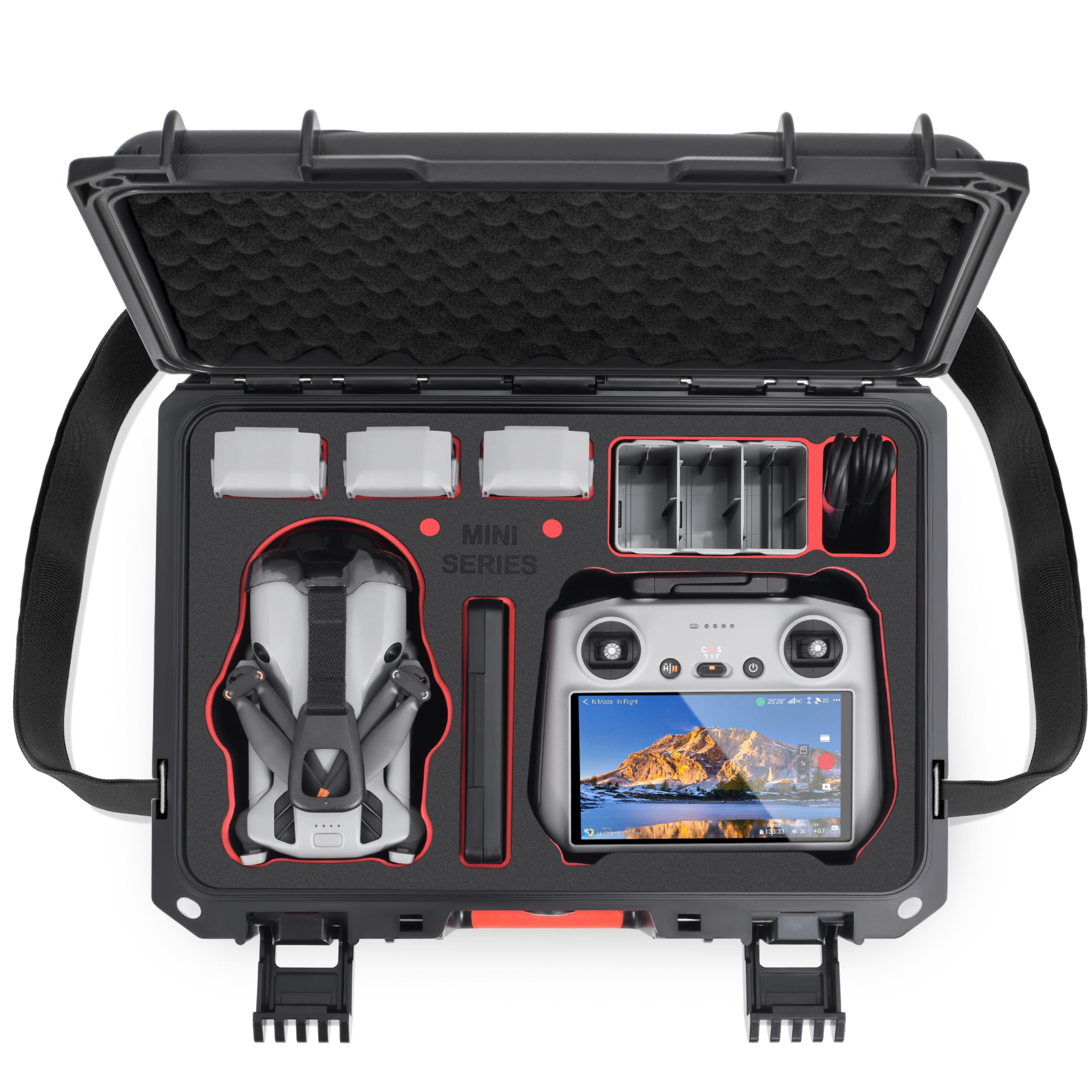 STARTRC Mini 5 Pro Koffer, Wasserdichter Hartschalen Tasche für DJI Mini 5 Pro Fly More Combo Zubehör für DJI RC 2/RC-N3 Controller, 7 Akkus und Ladegerät-Hub [NUR Koffer] Schwarz Angebot bei HelloDeals