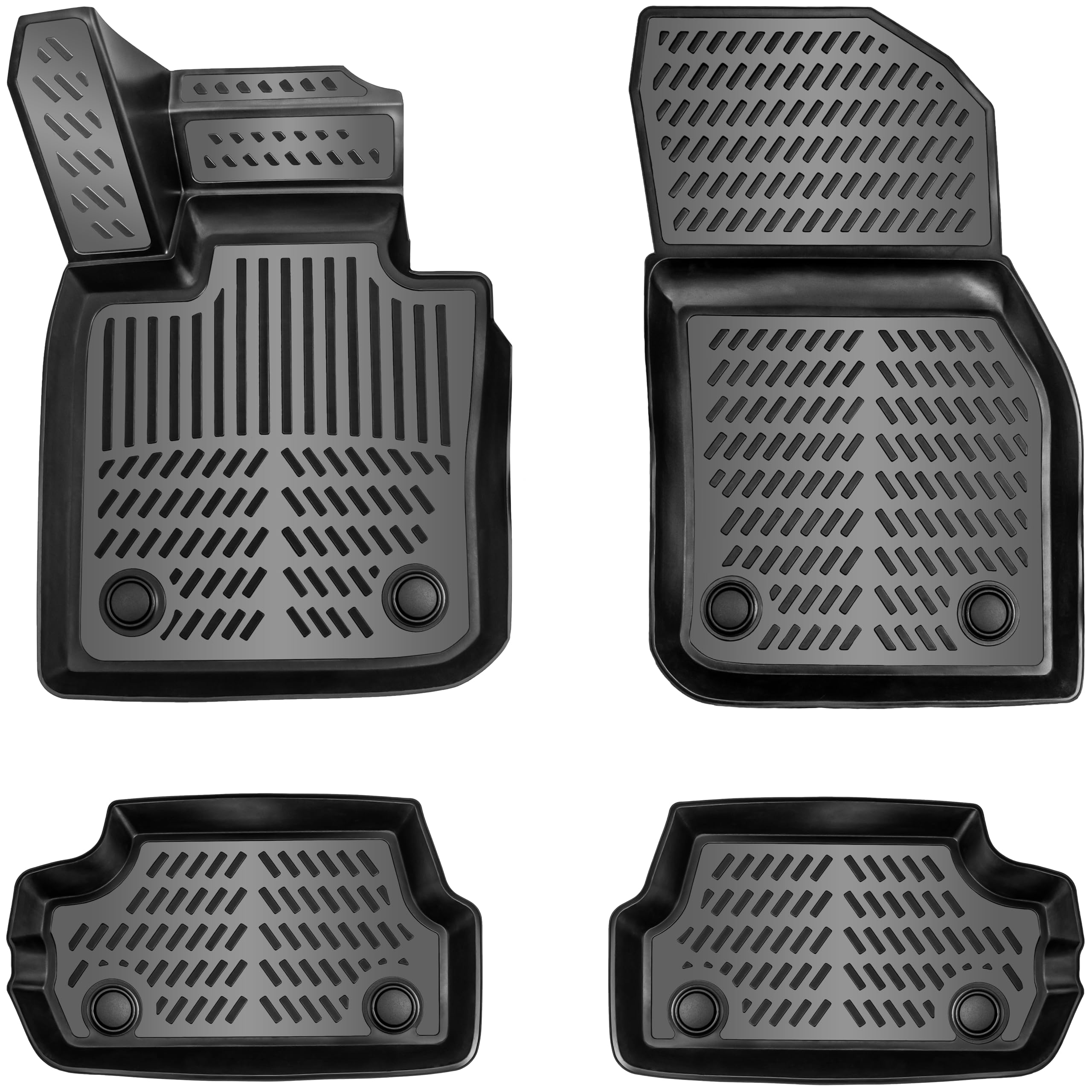 ELMASLINE 3D Gummimatten für MINI Cooper SE Elektro 2021-2025 | Fußmatten mit hohen Rand - Zubehör Angebot bei HelloDeals