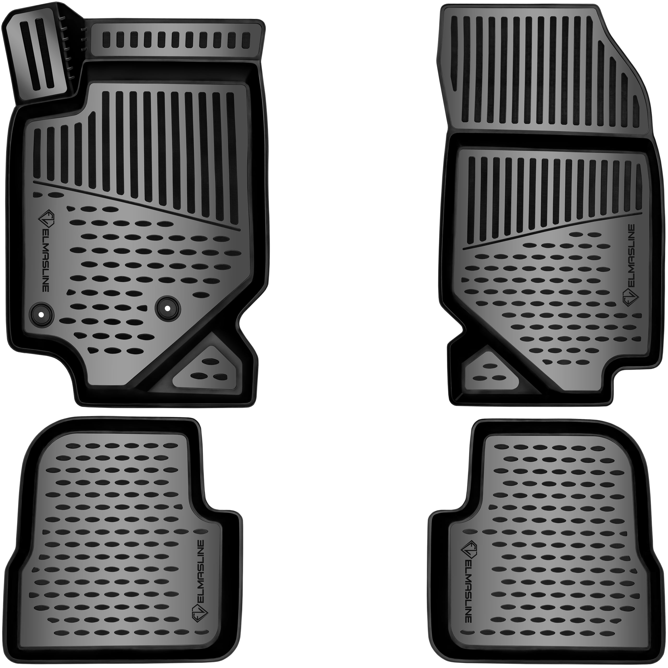 ELMASLINE Design 3D Gummimatten Set für OPEL Mokka B 2021-2025 PASST Nicht IN Elektro & HYBRID !| Extra hoher Rand Fußmatten Angebot bei HelloDeals