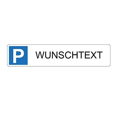 AllesKlaro® - Wunschtext - Nummernschild - Parkplatz - Querformat - stabile 4 mm Alu Verbundplatte (520 x 110 mm) Angebot bei HelloDeals
