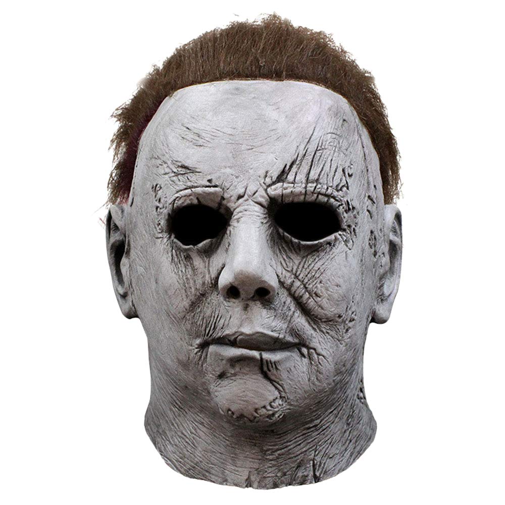 keland Michael Myers Maske Latex Horror Cosplay Kostüm für Karneval & Halloween(Grau) Angebot bei HelloDeals