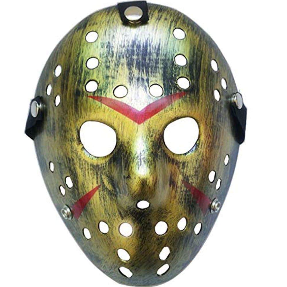 Boolavard Horror Mask Halloween-Kostüm Hockeymaske Party Cosplay Requisiten Maske Gold Angebot bei HelloDeals