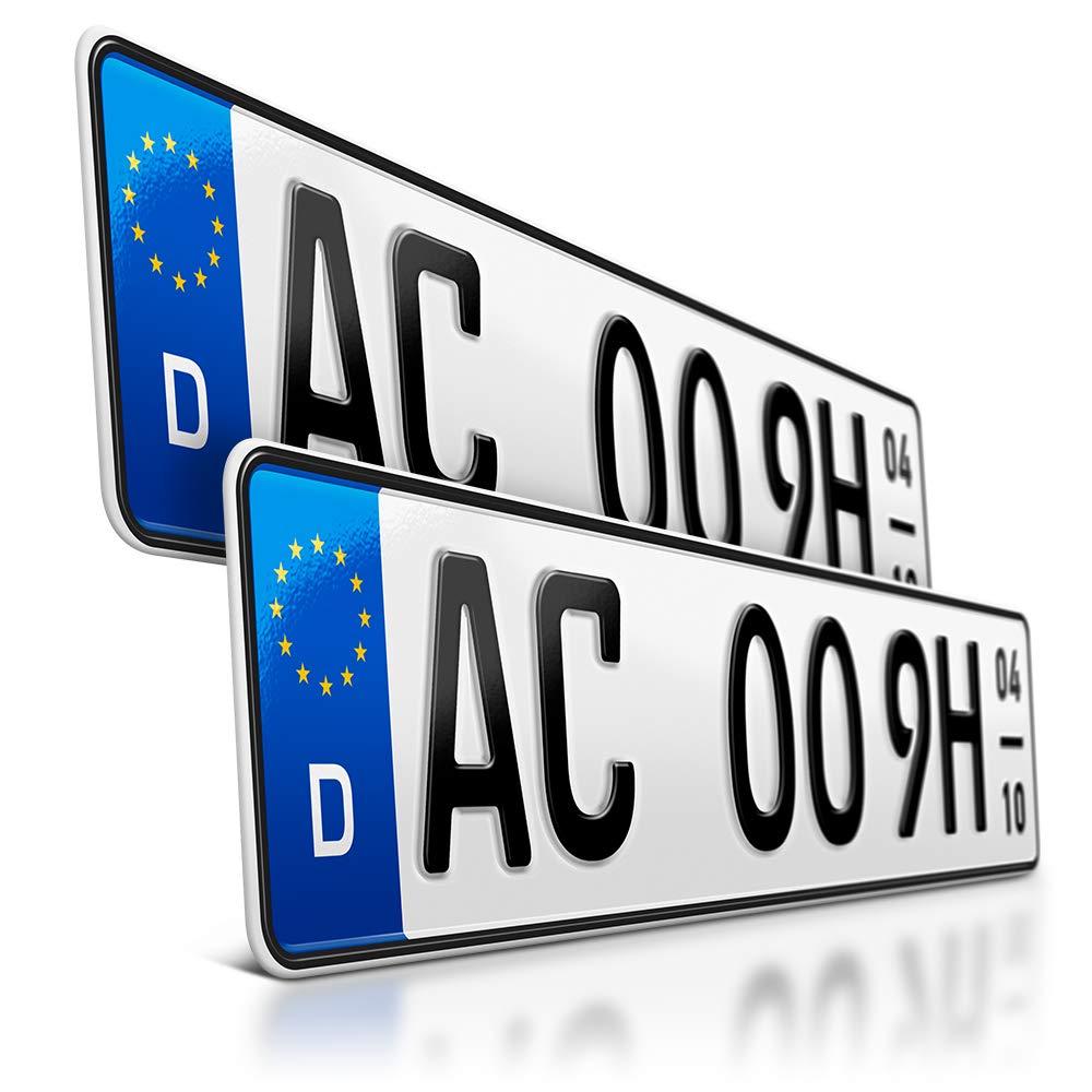 schildEVO 2 Kfz Kennzeichen | Saison + Historisch | H | OFFIZIELL amtliche Nummernschilder | DIN-Zertifiziert – EU Wunschkennzeichen mit individueller Prägung | Autokennzeichen | DHL Versand Angebot bei HelloDeals