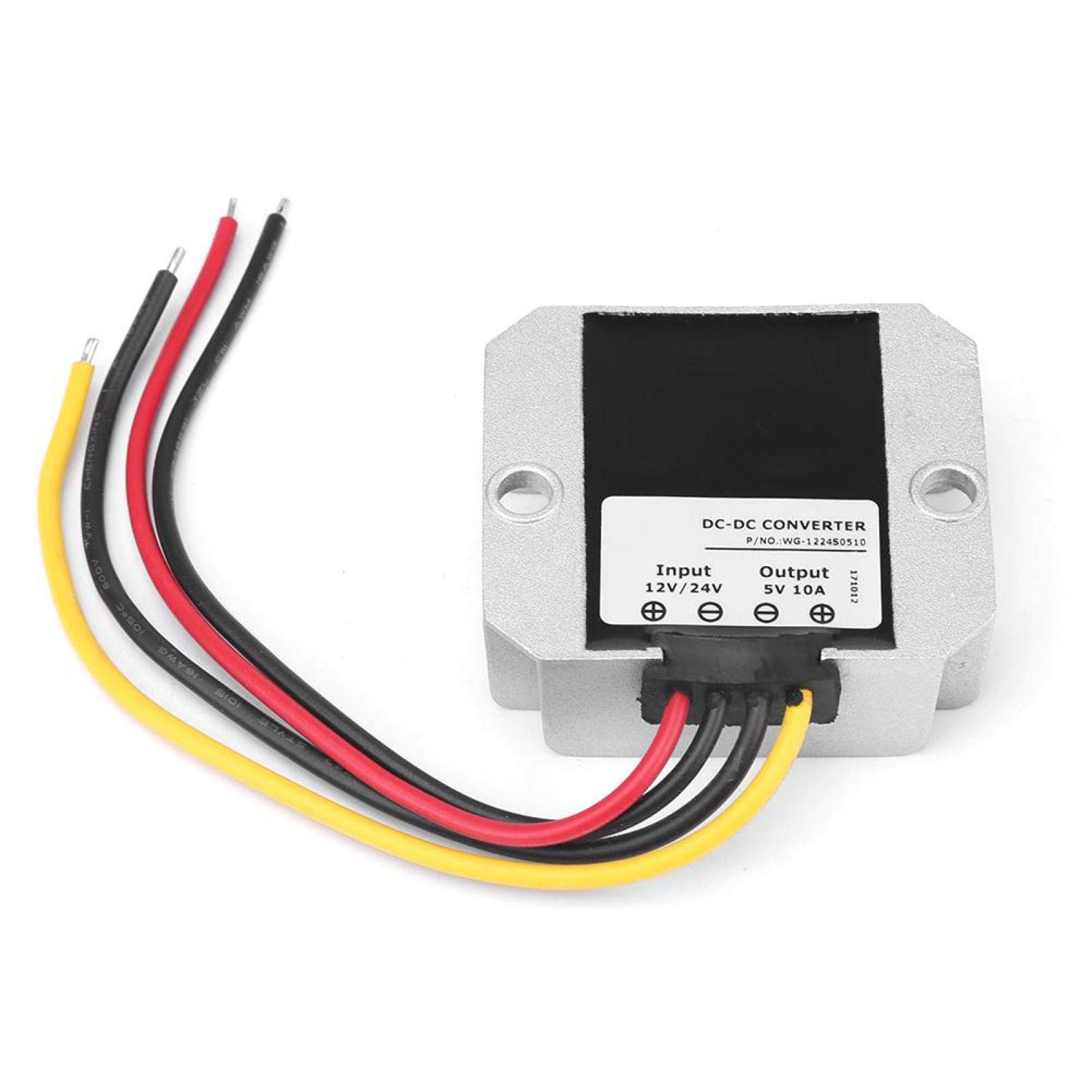 Akozon DC/DC-Wandler DC12V / 24V bis 5V 10A 50W IP68 wasserdicht Abwärtswandler Spannungsreglermodul für Auto LED Display Instrumentation Automation Control Angebot bei HelloDeals
