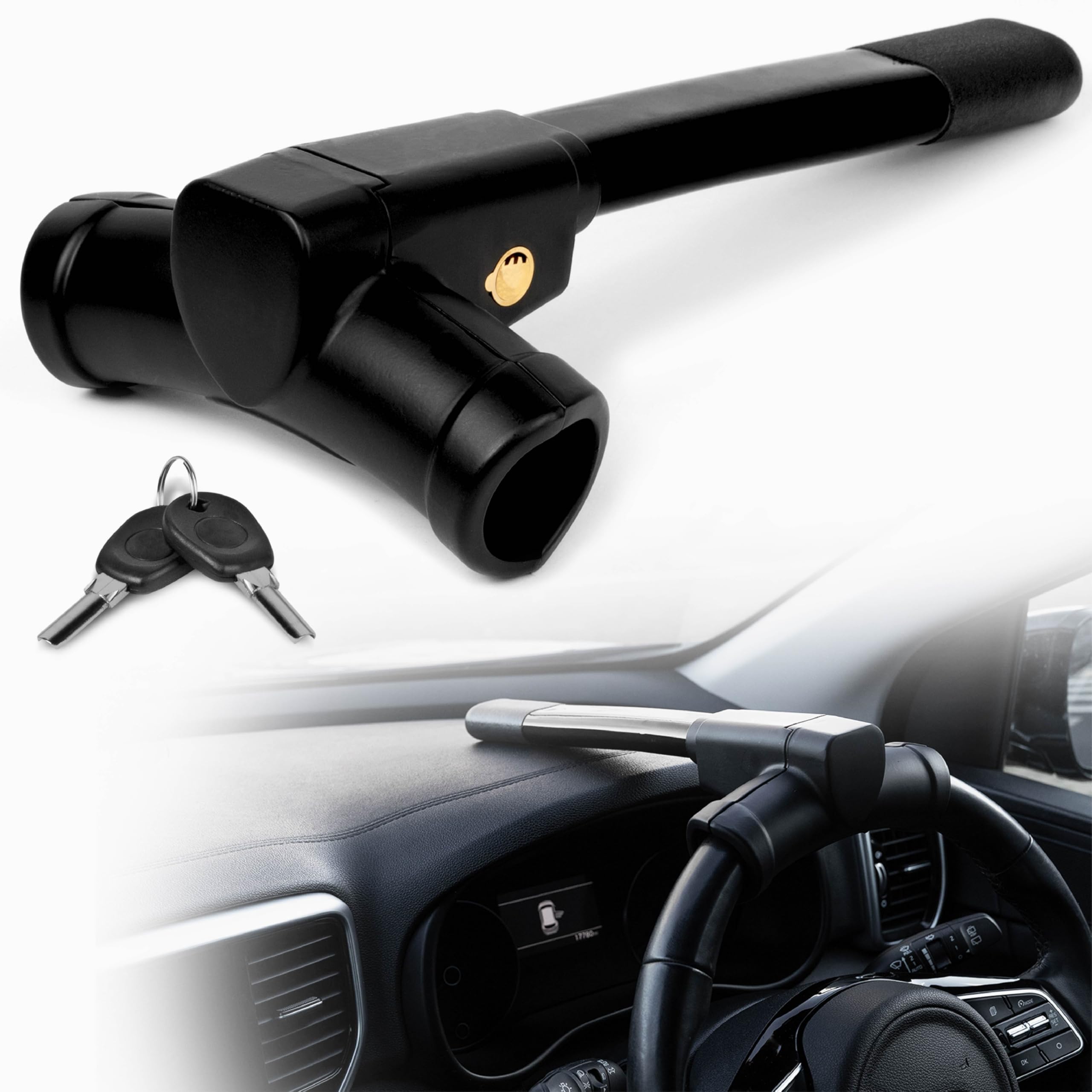GADLANE Schwarzes T-Bar Lenkradschloss - Autoschloss Angebot bei HelloDeals