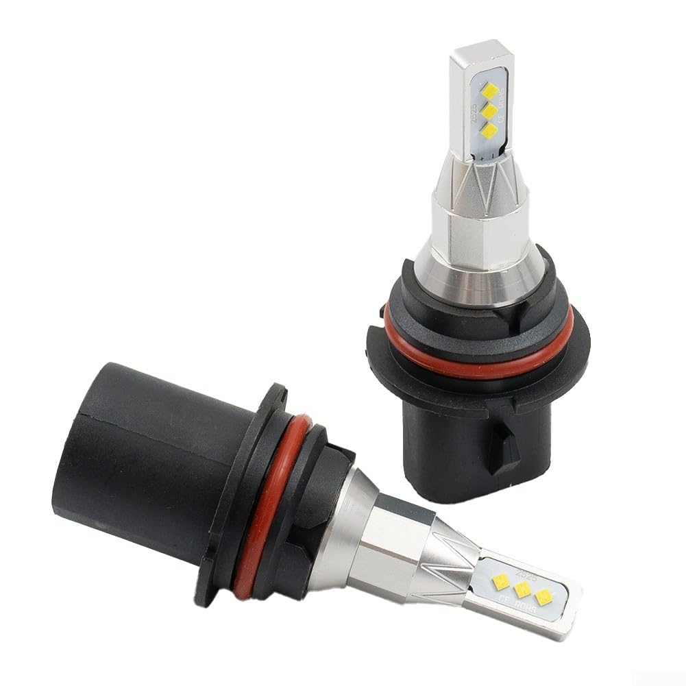 9007 HB5 LED-Scheinwerferlampen, geräuschloses Lüfterloses Design, wasserdicht, Fernlicht, Abblendlicht, 6000 K Weiß, 12000 lm, Lebensdauer 50.000 Stunden, 2X Angebot bei HelloDeals