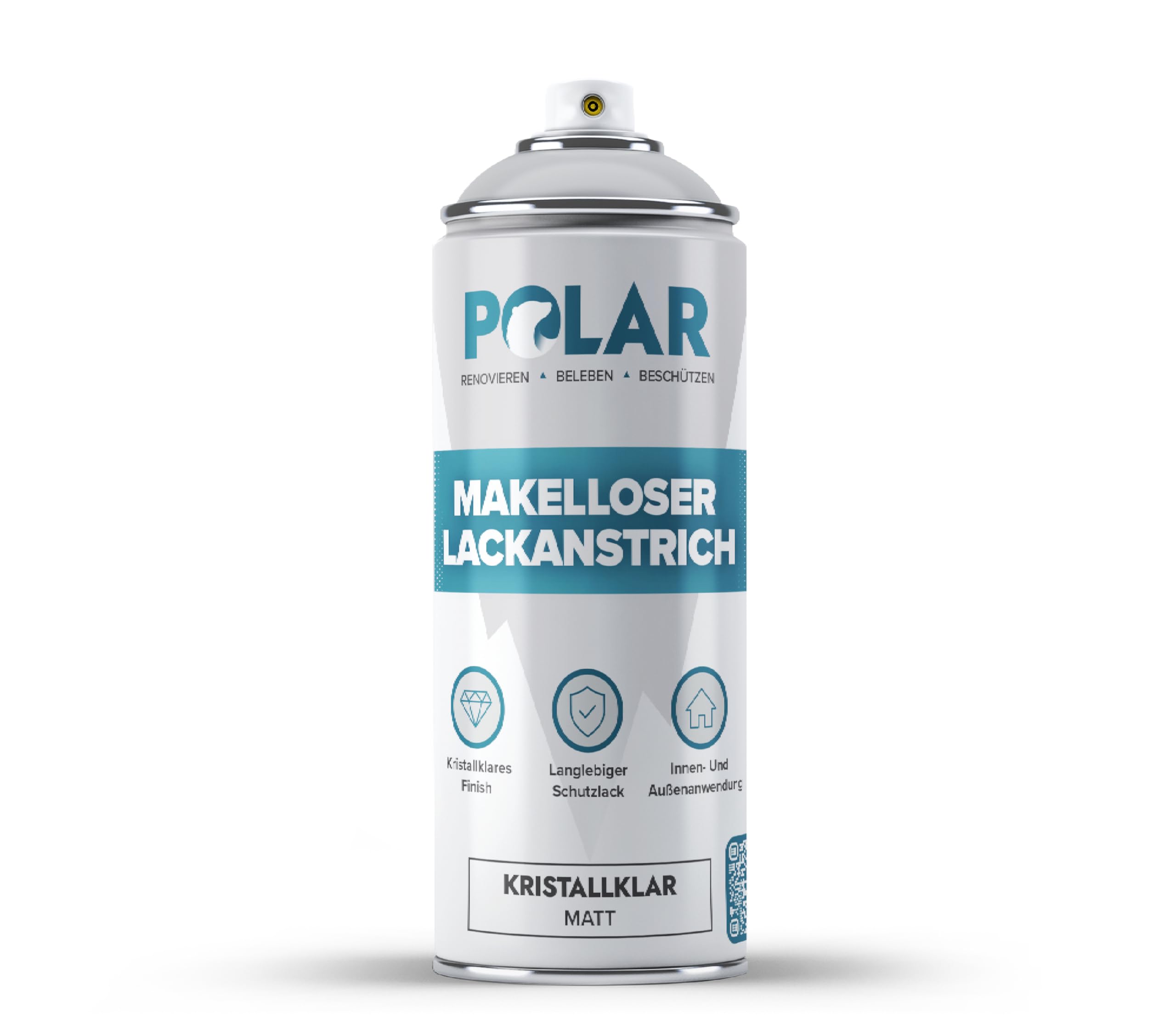 Polar Makelloser Klarlackspray - Matt - 400ml - Mehrzwecklack, unterschiedliche Materialien - schnell trocknend, haltbar und vergilbungsfrei - fur Kunststoff, Holz und Metall - drinnen/draußen 400 ml (1er Pack) Matt Angebot bei HelloDeals