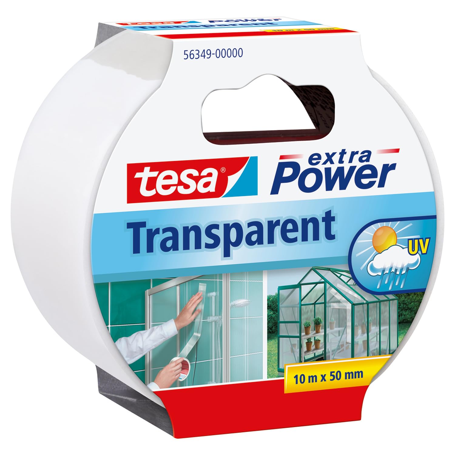 tesa extra Power Reparaturband transparent, selbstklebend, für Haushaltsreparaturen, 10m x 50mm 1 Rolle Single Angebot bei HelloDeals