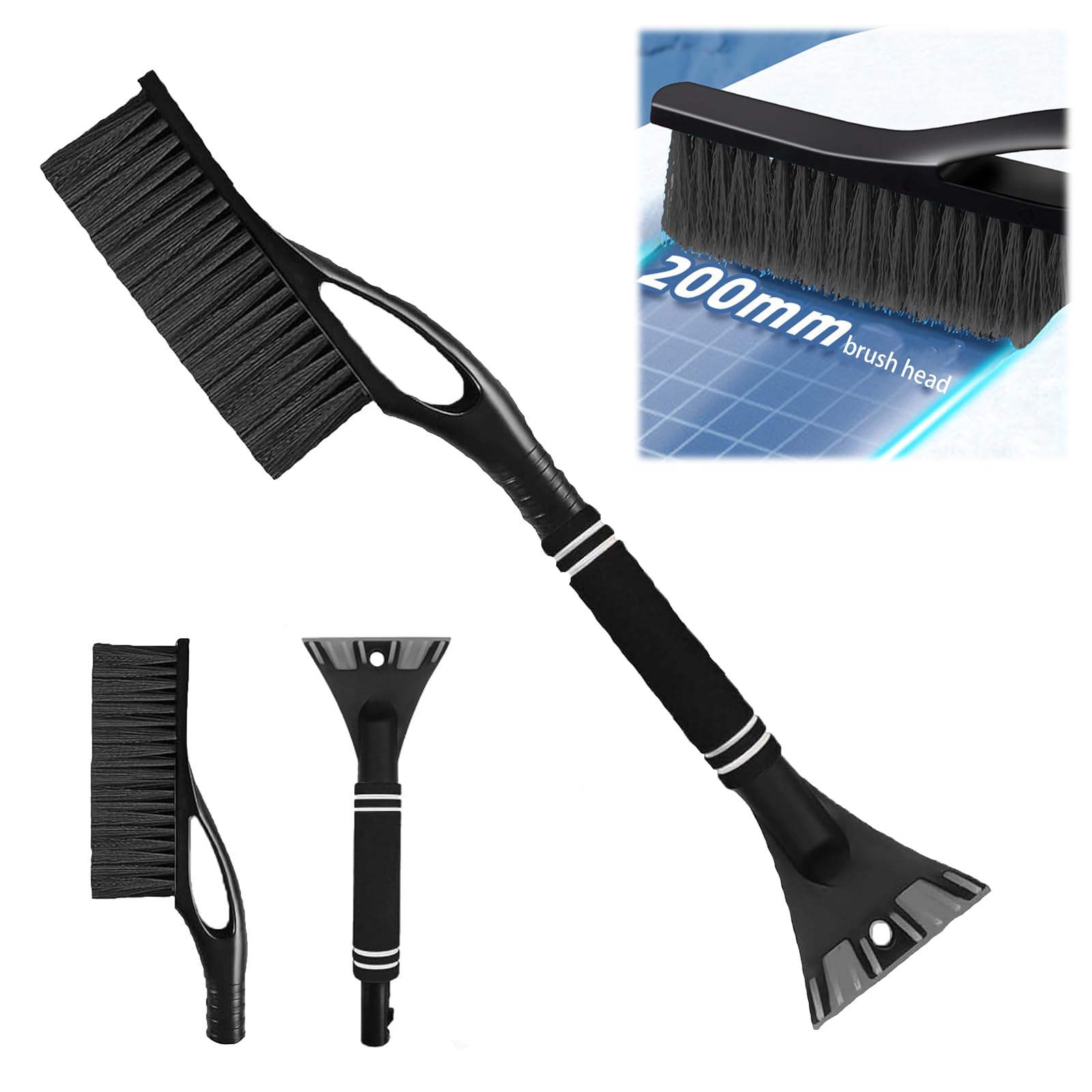 PTBWS 2 in 1 - Eiskratzer Auto mit Besen,Auto Eiskratzer,mit Ergonomischem Abnehmbarer Eisschaber,Auto Schneebesen,für PKW, LKW und SUV (A) Angebot bei HelloDeals