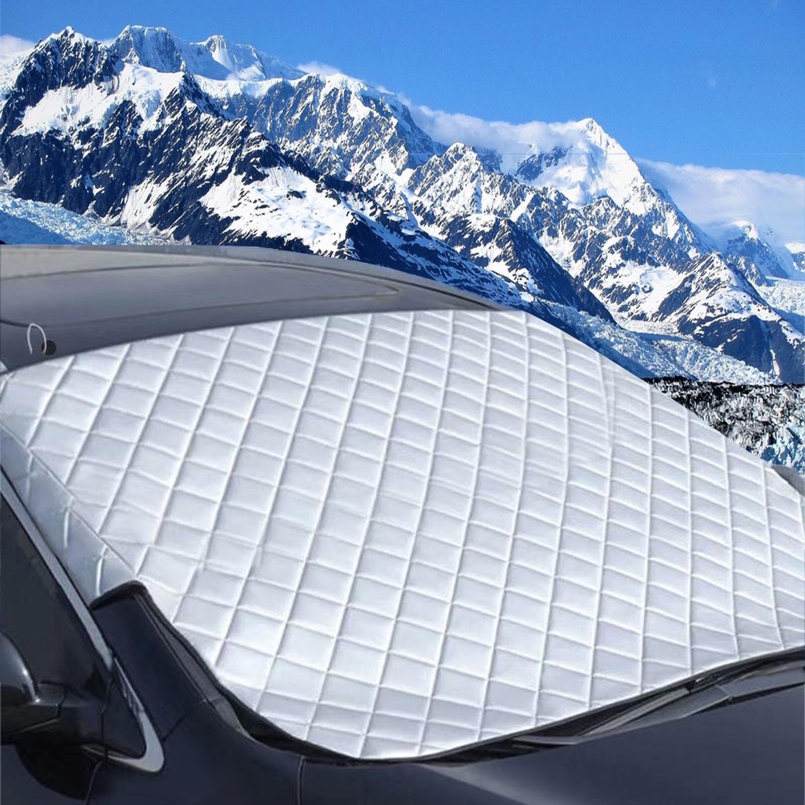 BOOSHMall Frontscheibenabdeckung, Ultra-Dick Scheibenabdeckung Auto, Windschutzscheiben Abdeckung Winter, Sonnenschutz Auto FüR Die Gegen Schnee, EIS, Frost, Staub, 150 * 100 Angebot bei HelloDeals