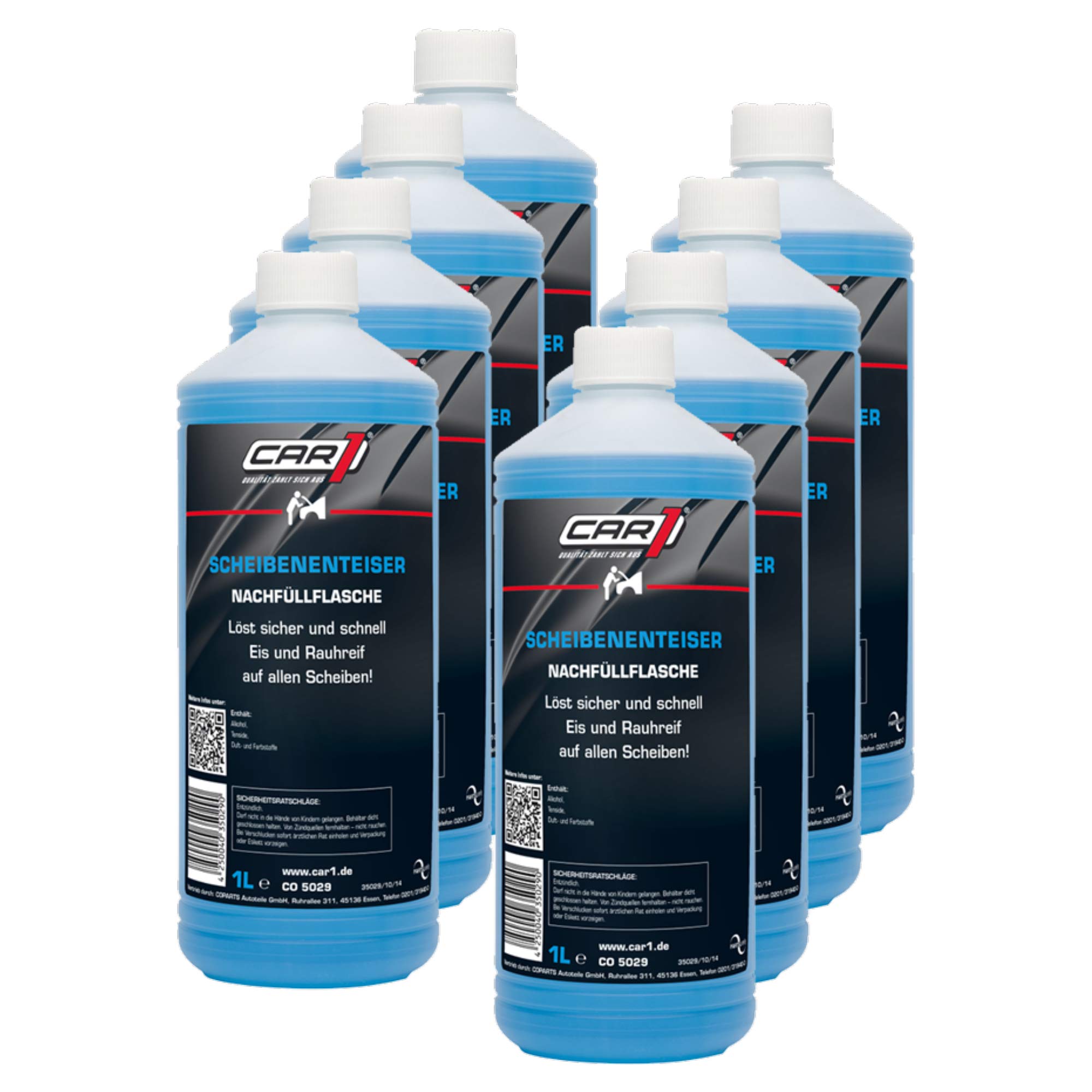 Unbekannt 8X Car1 Scheibenenteiser EIS Schnee Raureif Türschloss Scheiben Frontscheibe Heckscheibe Seitenscheibe Aussenspiegel Winter Enteiser 1L Angebot bei HelloDeals