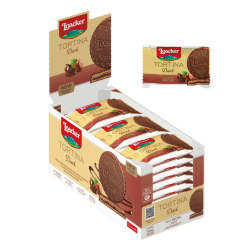 Loacker - Tortina Dark - Mit Schokolade (Bitterschokolade) umhüllte Waffeln und einem zarten Kern köstlicher Haselnusscreme in der Großpackung - Essen und Snacks 24 Stk á 21 g Dark Hazelnut 24 Stk á 21 g Angebot bei HelloDeals